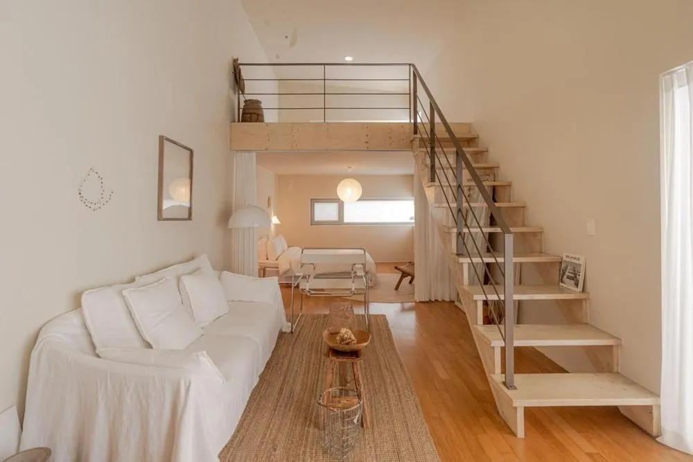 Bed in Jeju Mooi Pension