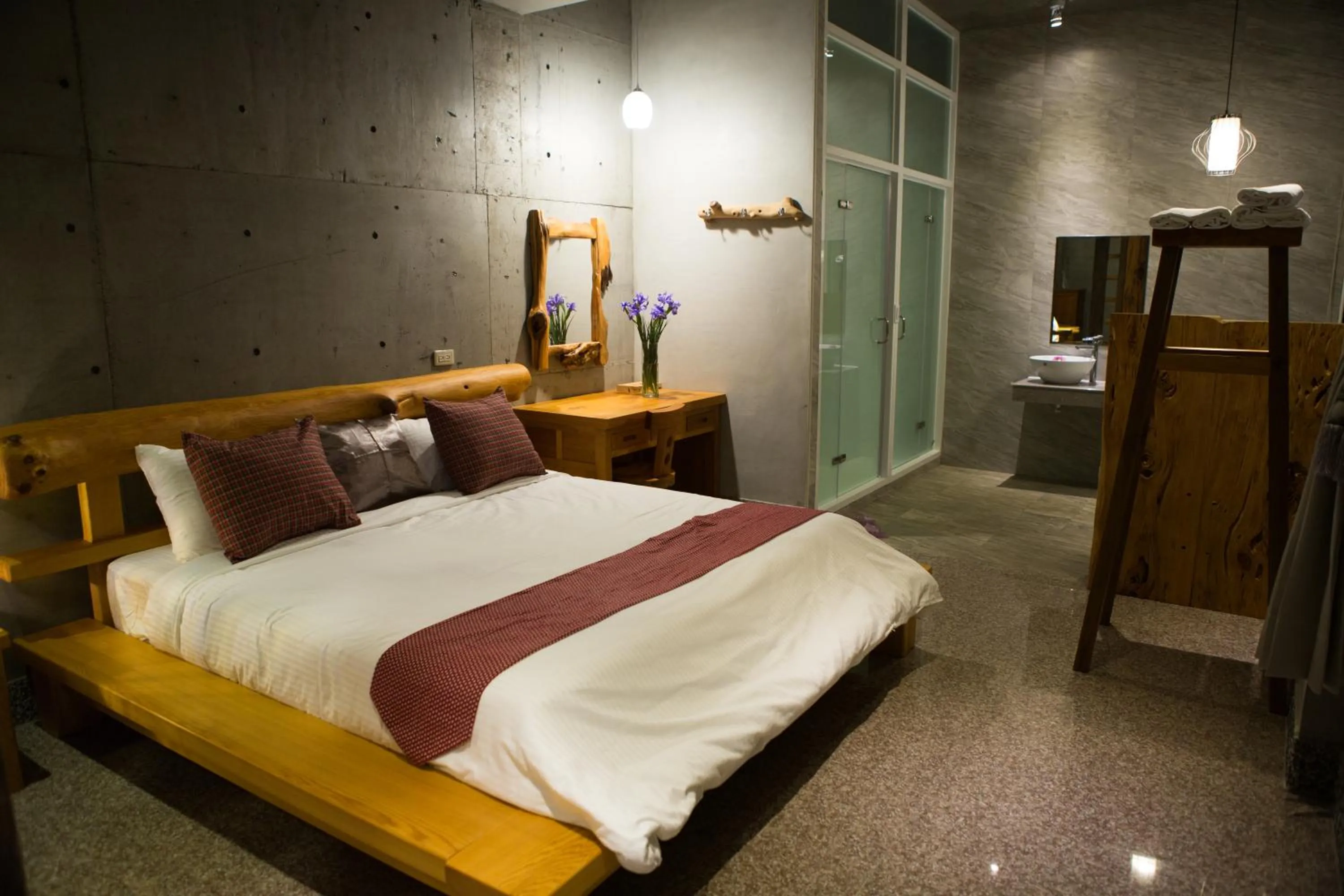 Bed in Water Reflections at Ease