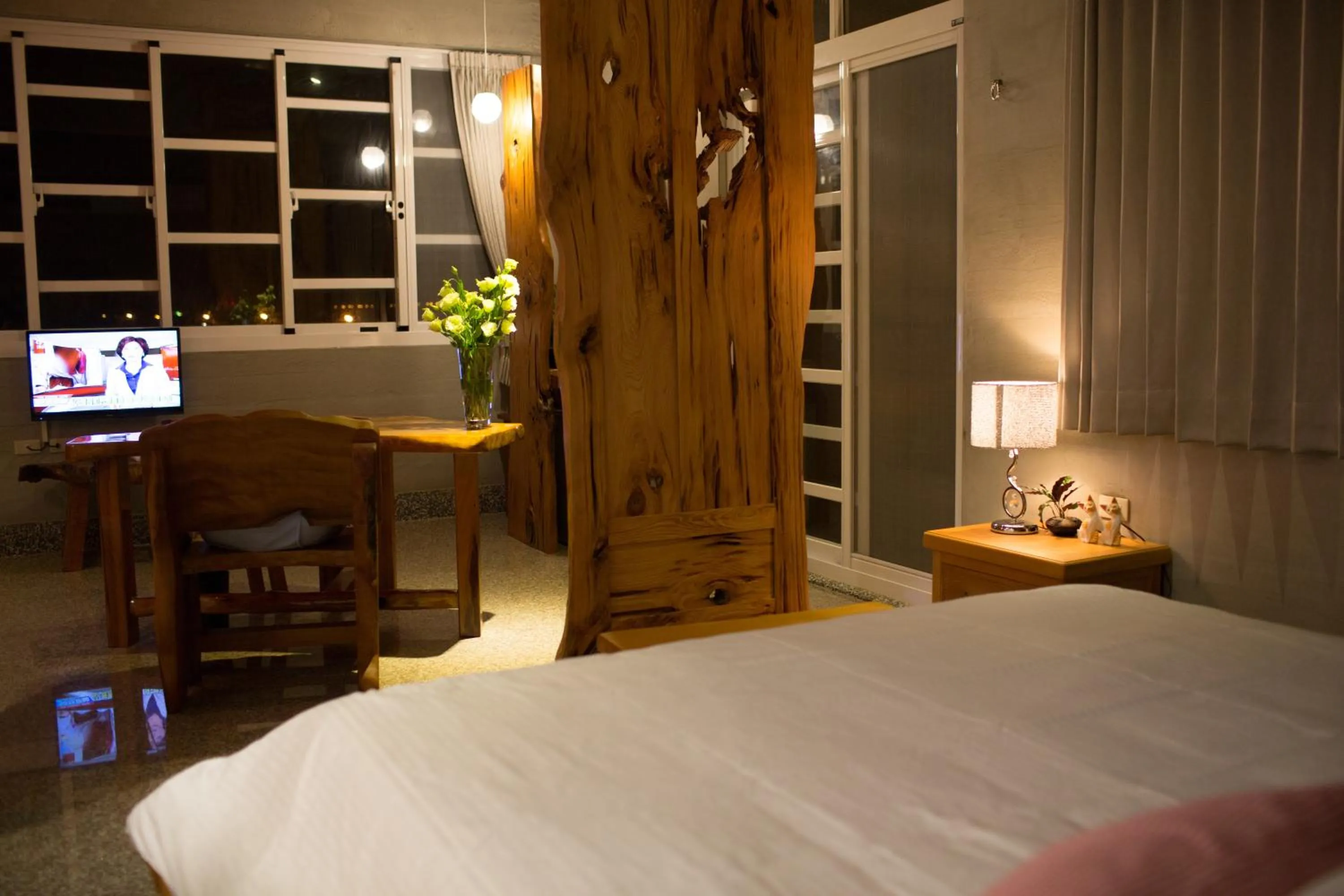 Decorative detail, Bed in Water Reflections at Ease