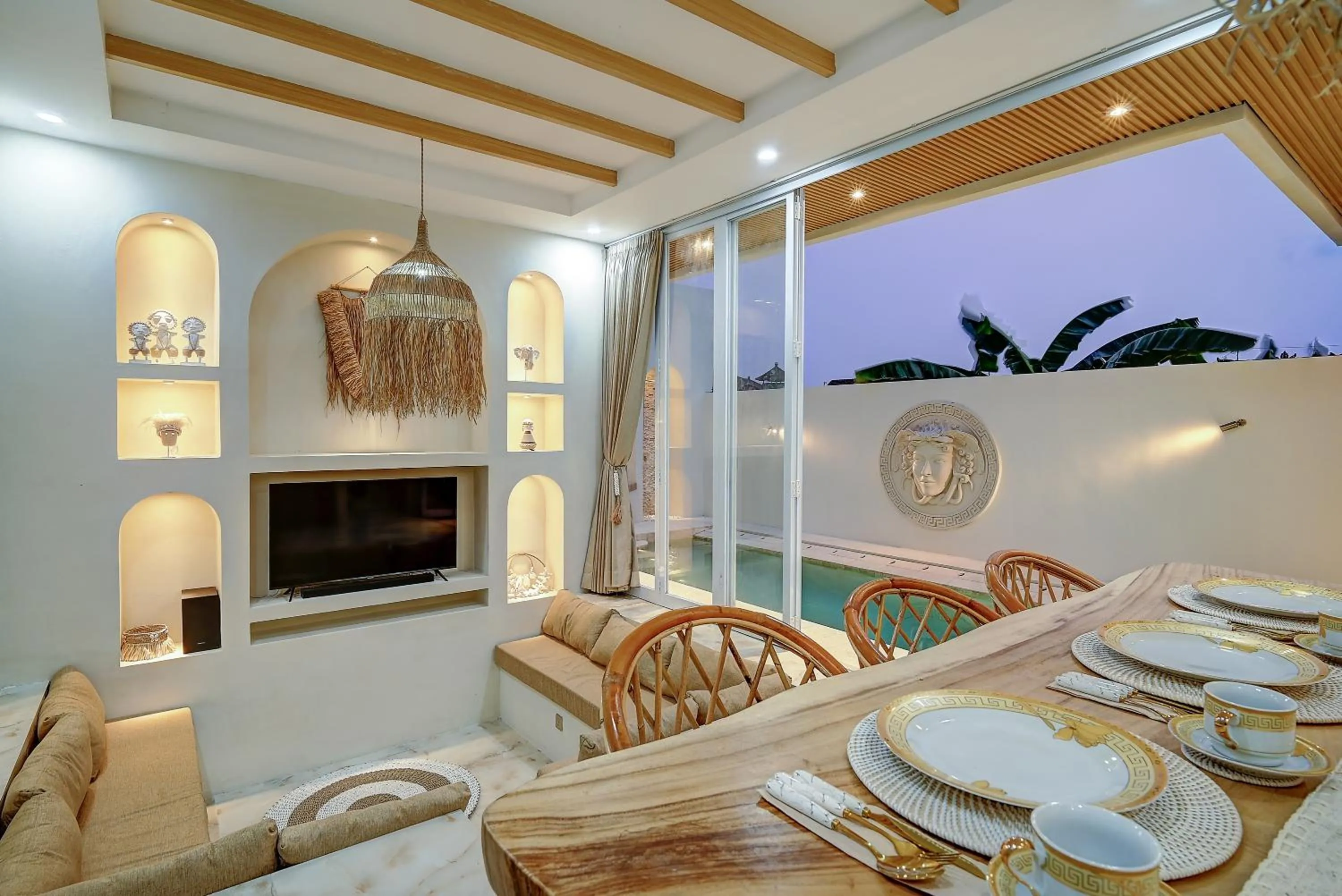 Seating area in The Medusa Villas Bali