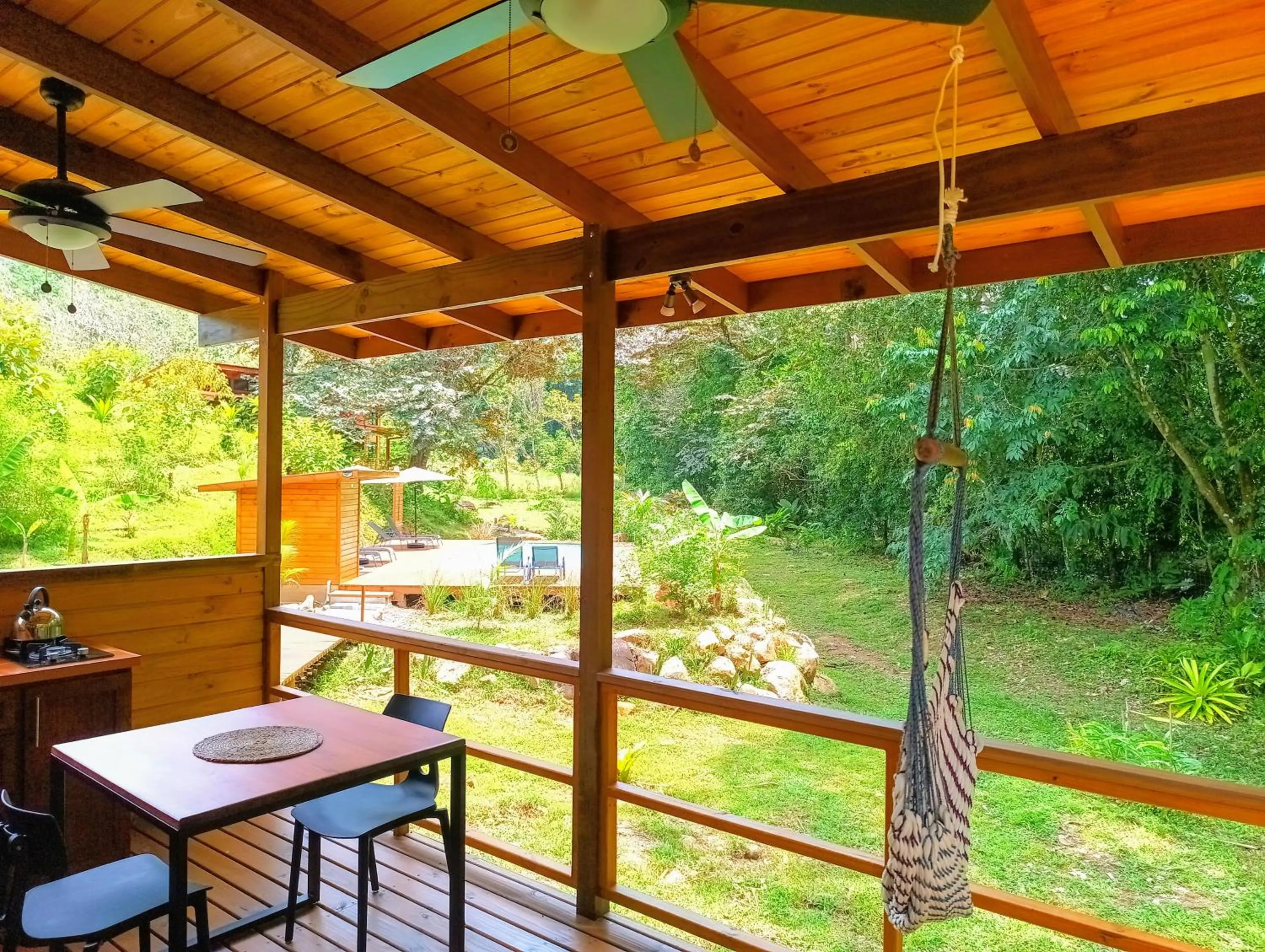 Pool view in Thoas Lodge