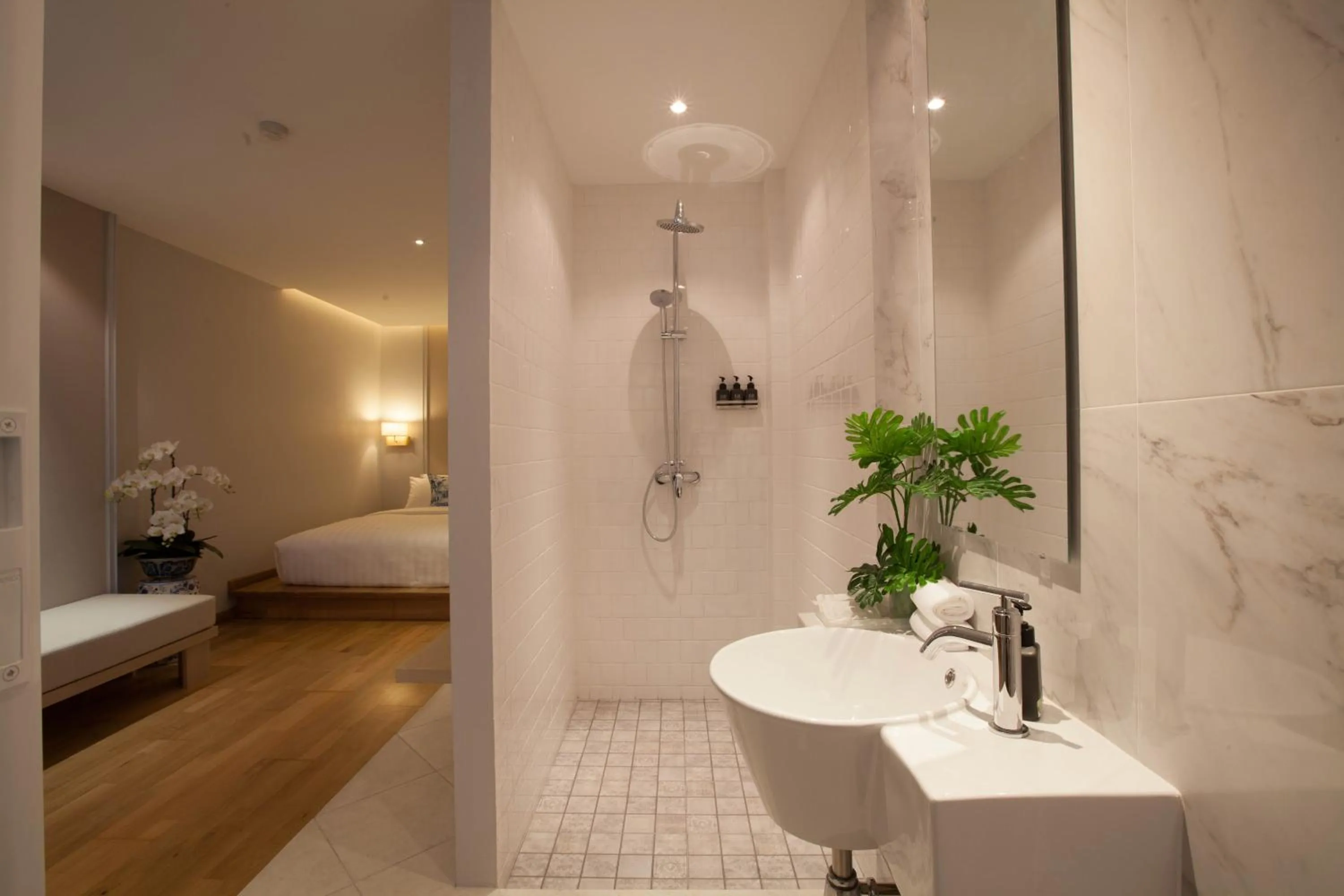 Bathroom, Bed in K Maison Boutique Hotel