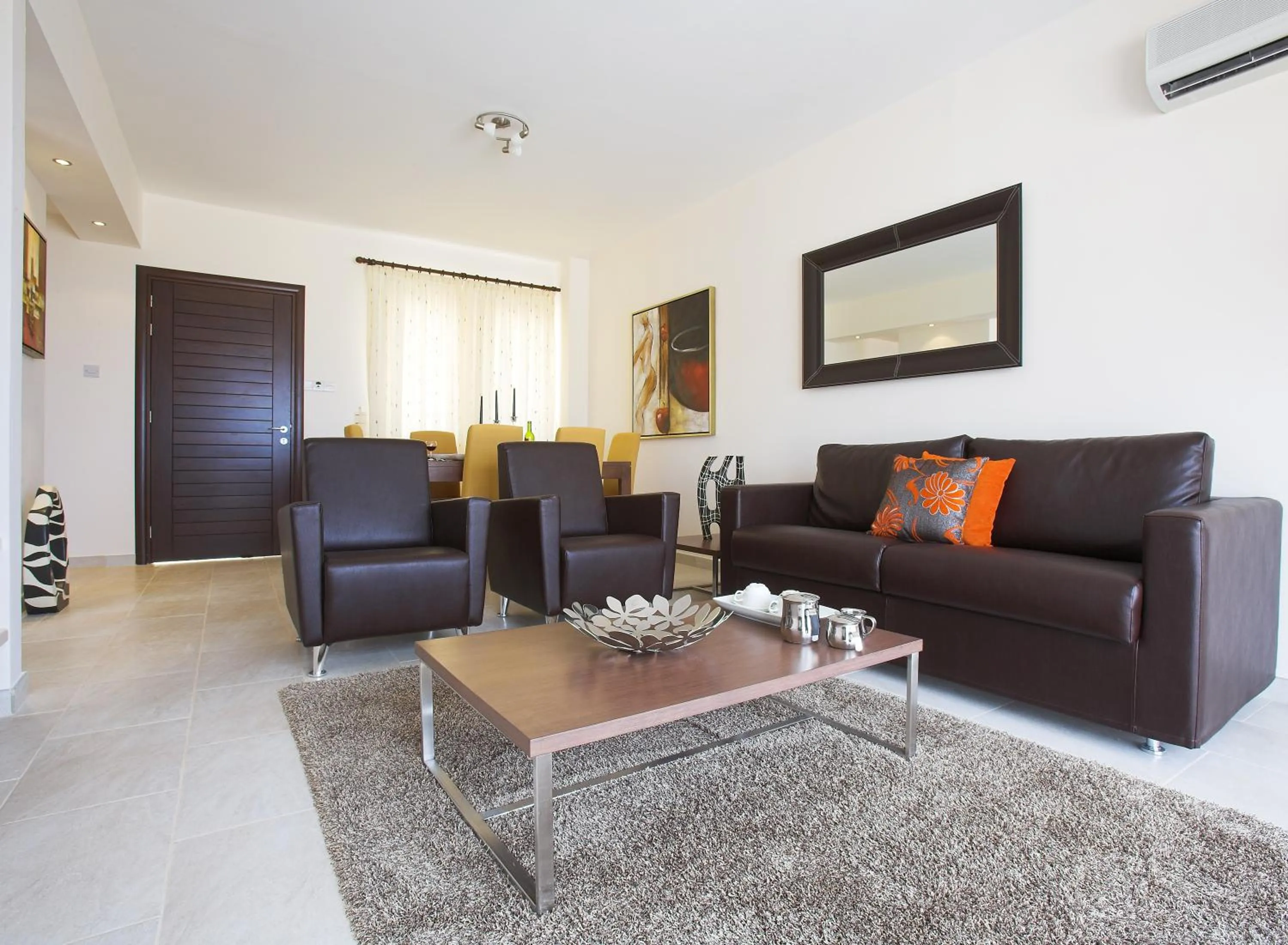 Living room in Chloraka Terrace Apartments