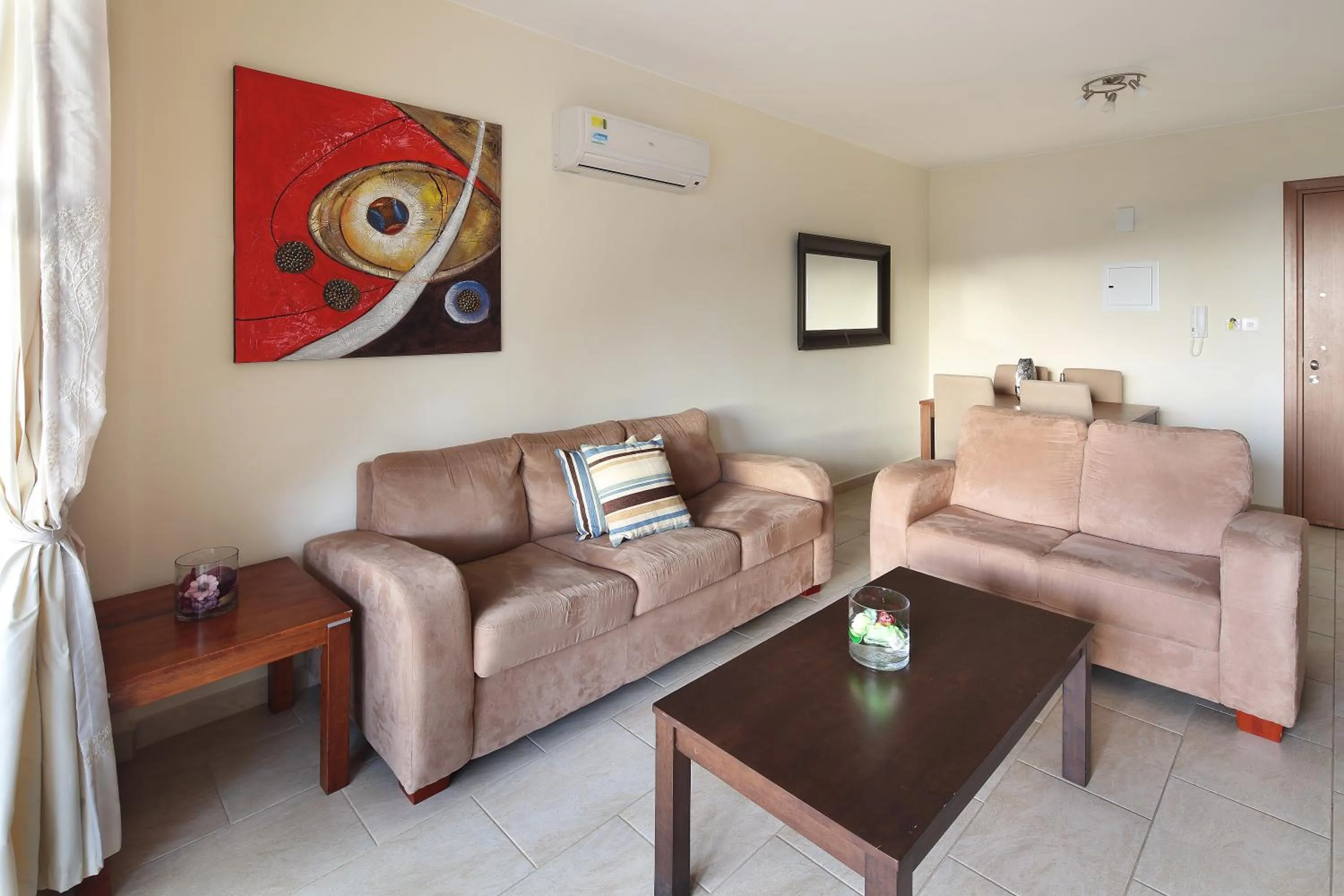 Living room in Chloraka Terrace Apartments