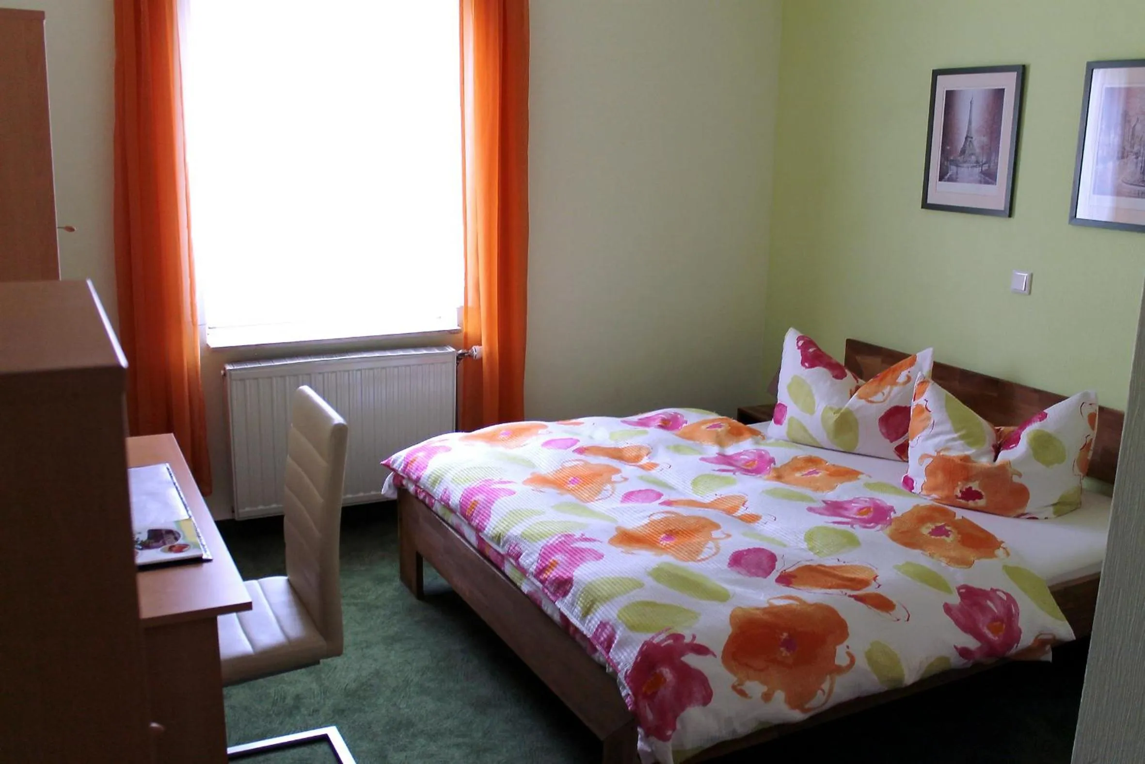 Decorative detail, Bed in Gasthaus Forelle