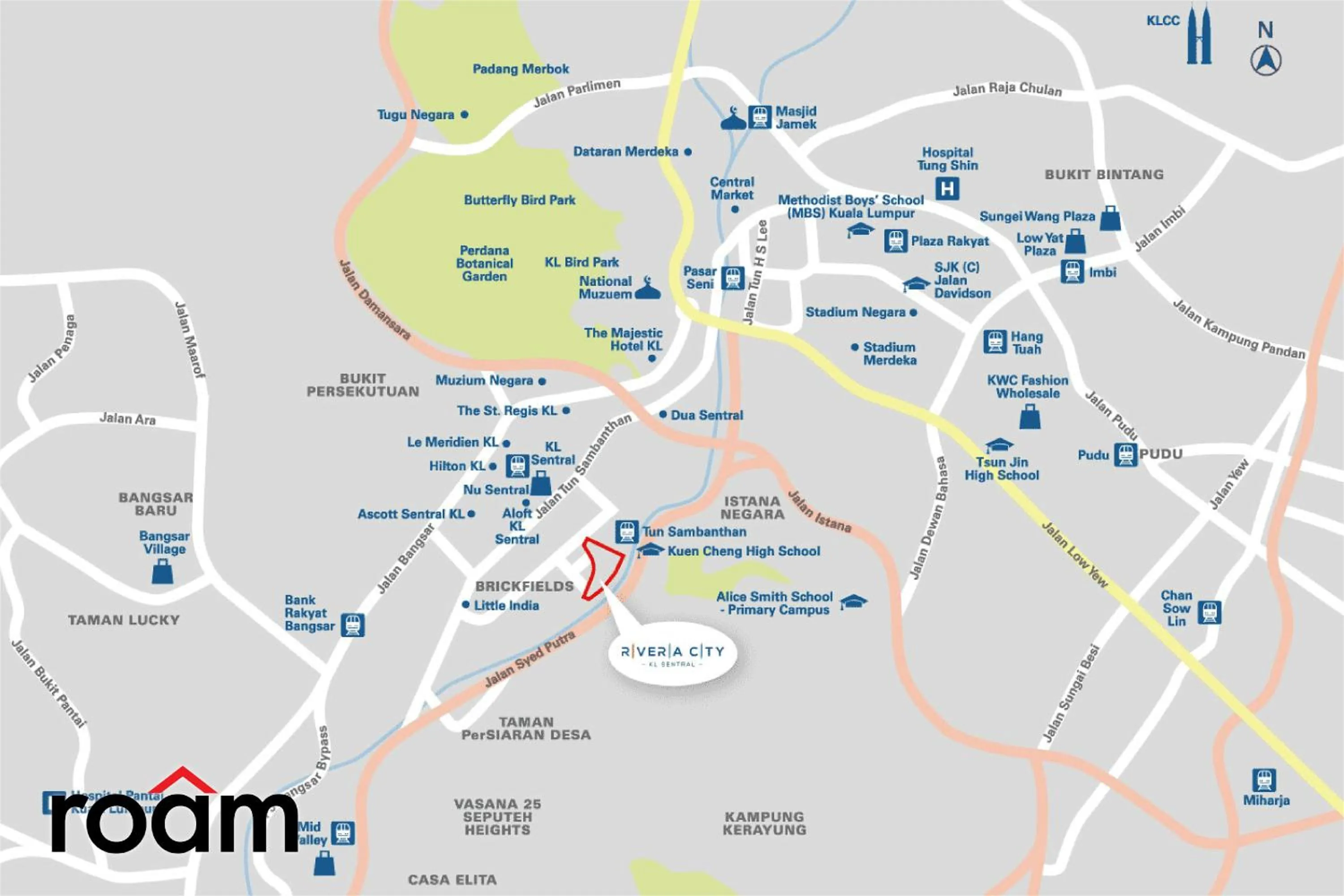 Location in The Riv, Riveria City KL Sentral