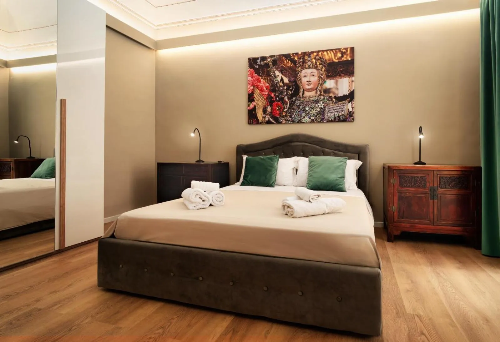 Bed in Archimedes suites