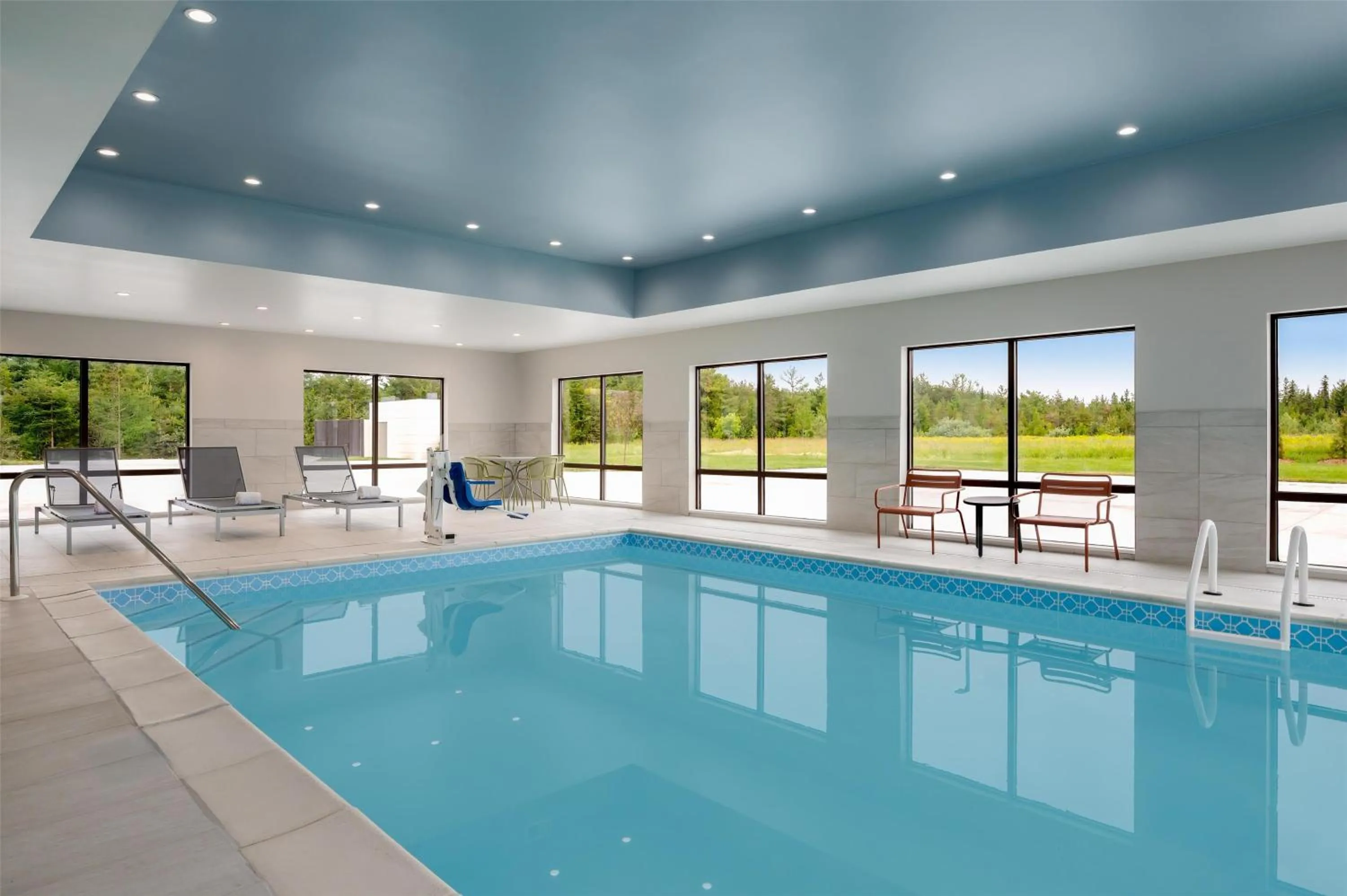 Pool view in Hampton Inn & Suites Alpena