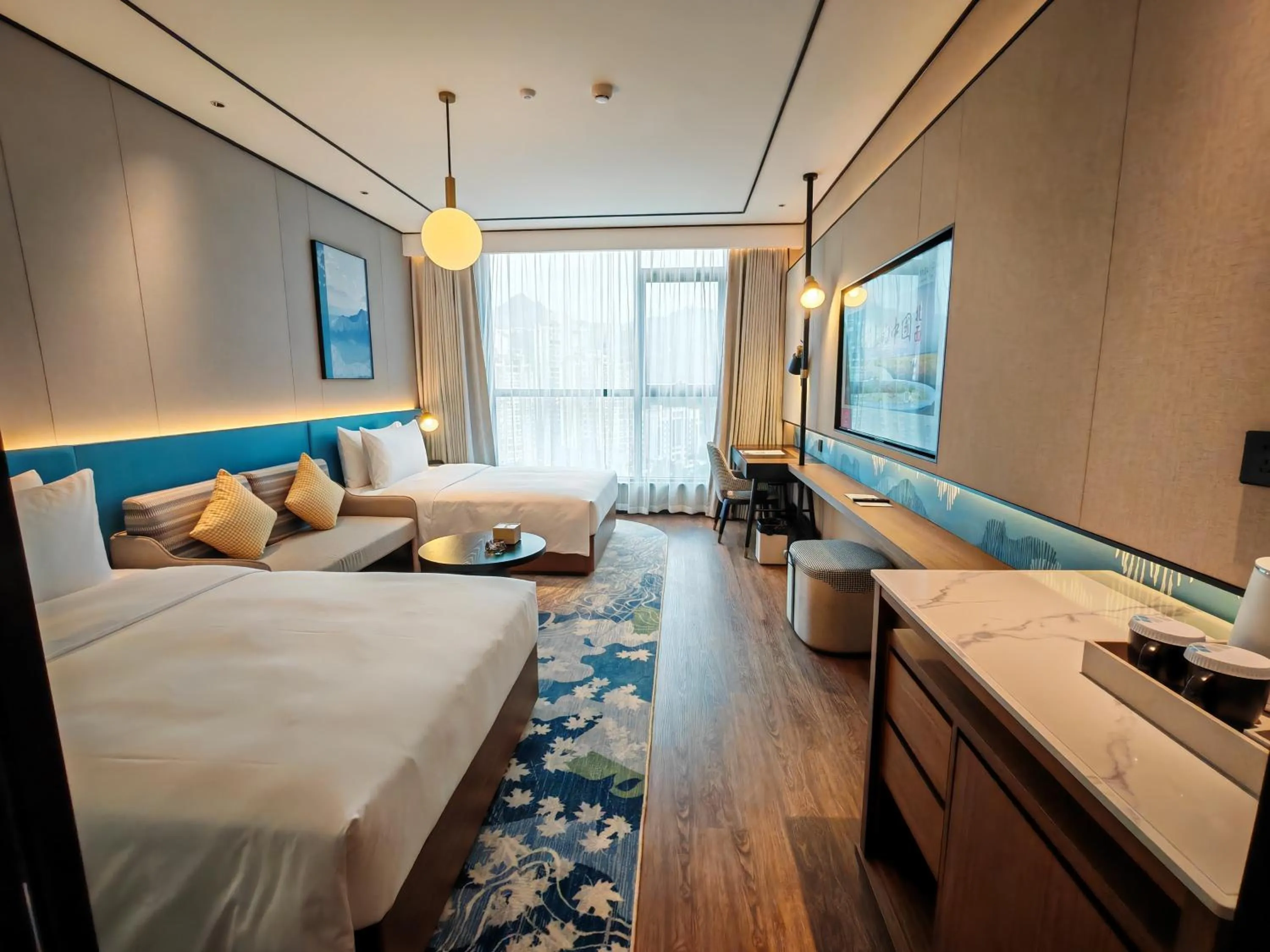 Bedroom, Bed in Hilton Garden Inn Bazhong Bazhou