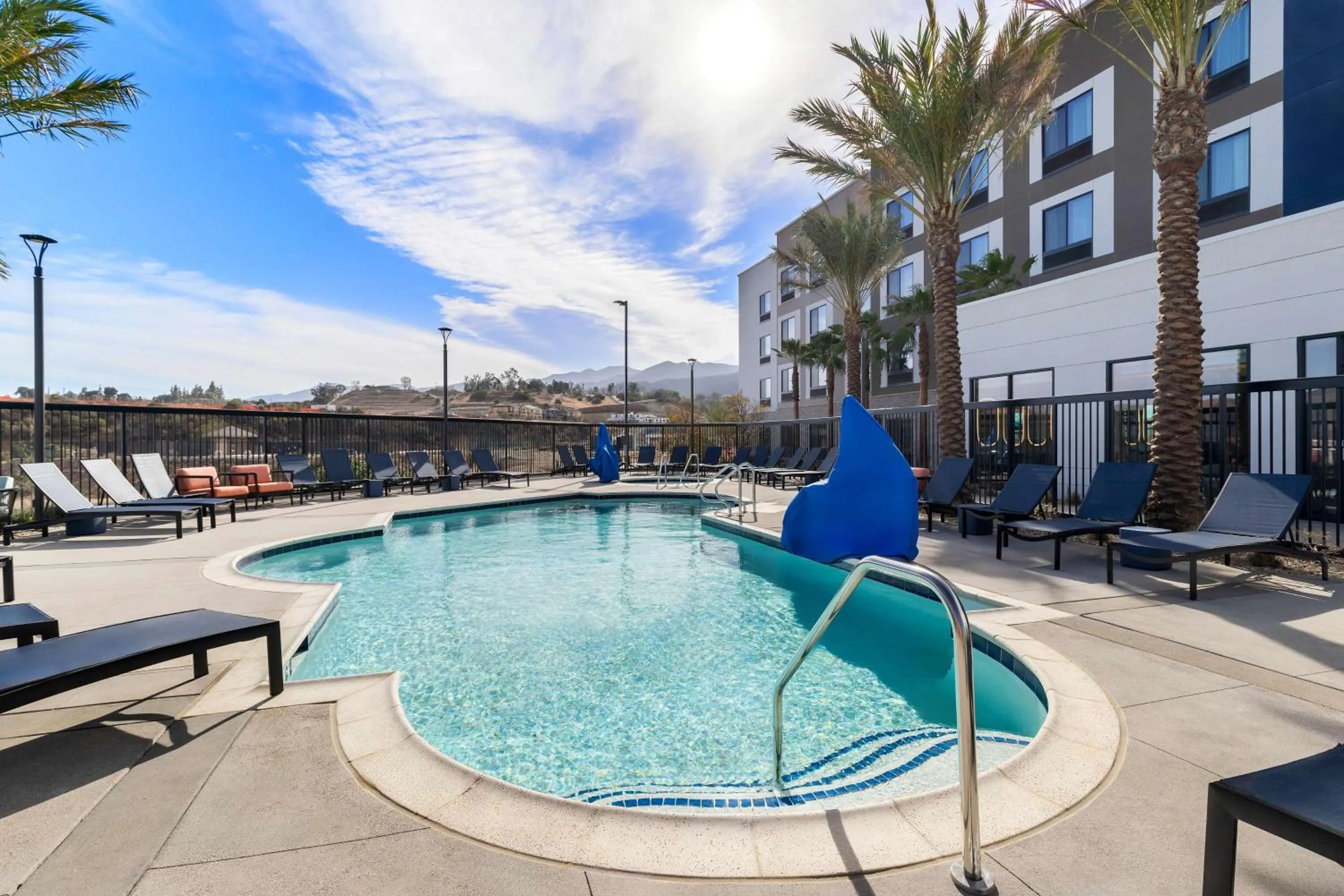 Pool view in Hampton Inn & Suites Corona, Ca