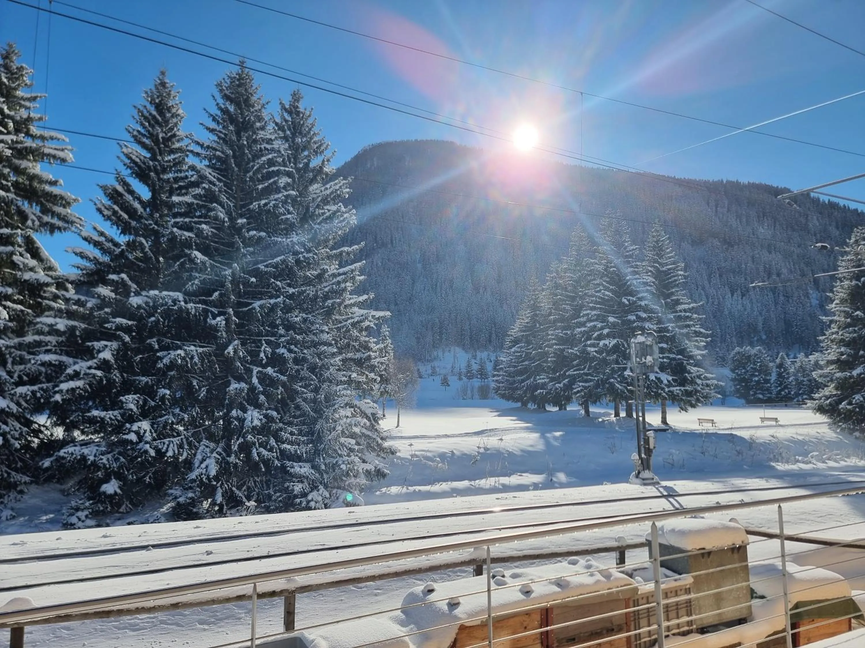 Mountain view in Studio 54 Davos