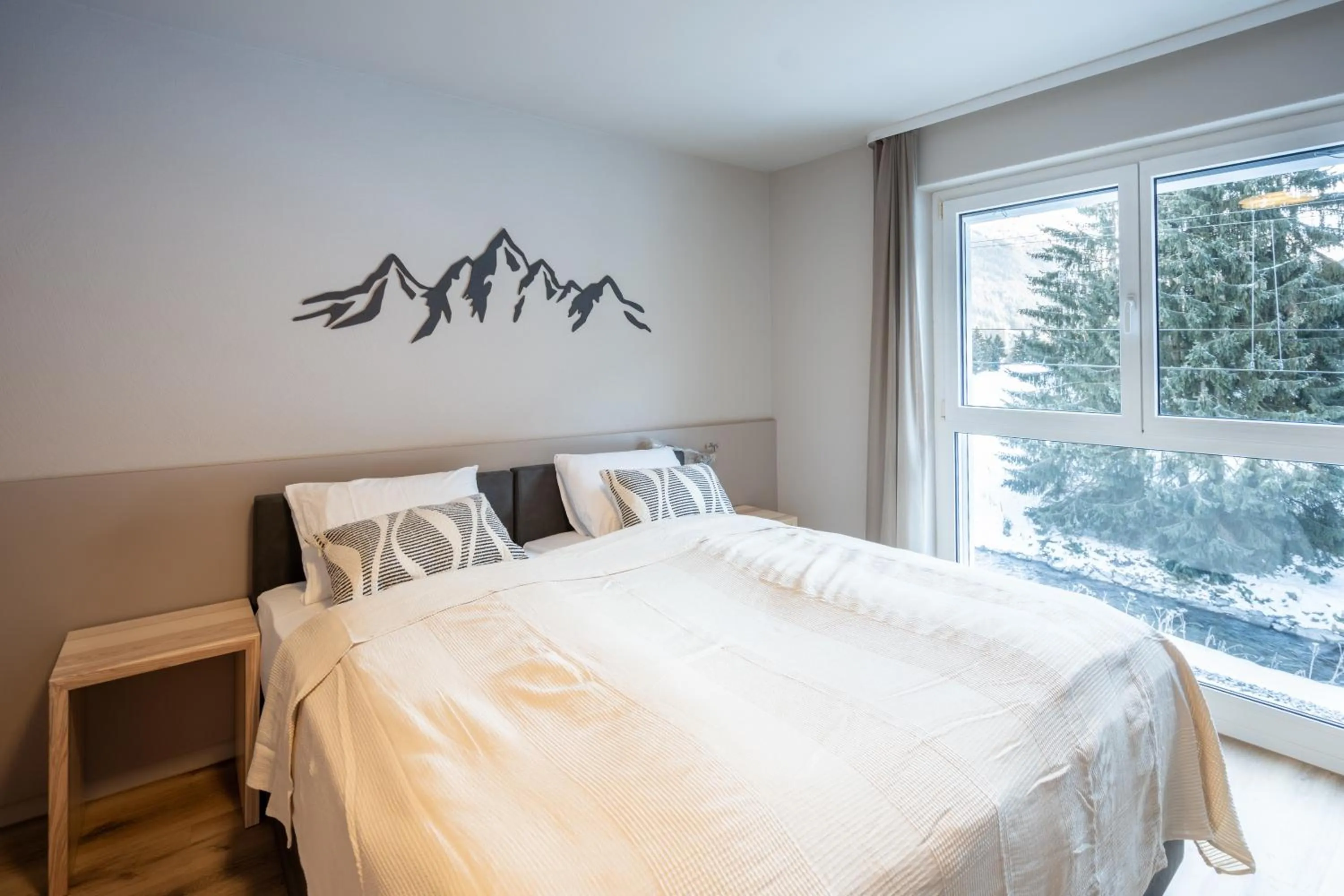 Bed in Studio 54 Davos