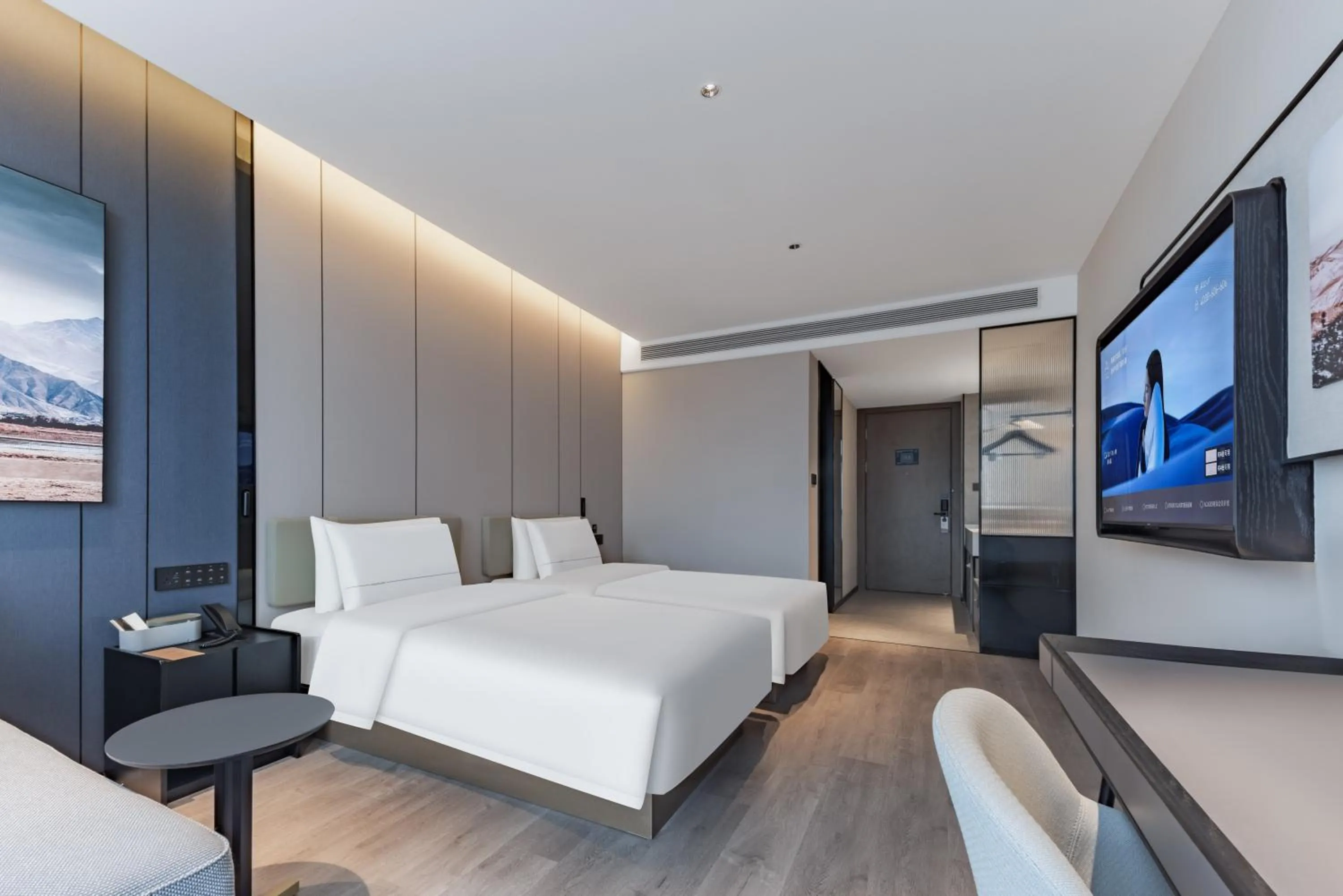 Bed in Atour Hotel Wuhan Yellow Crane Tower Shouyi Plaza