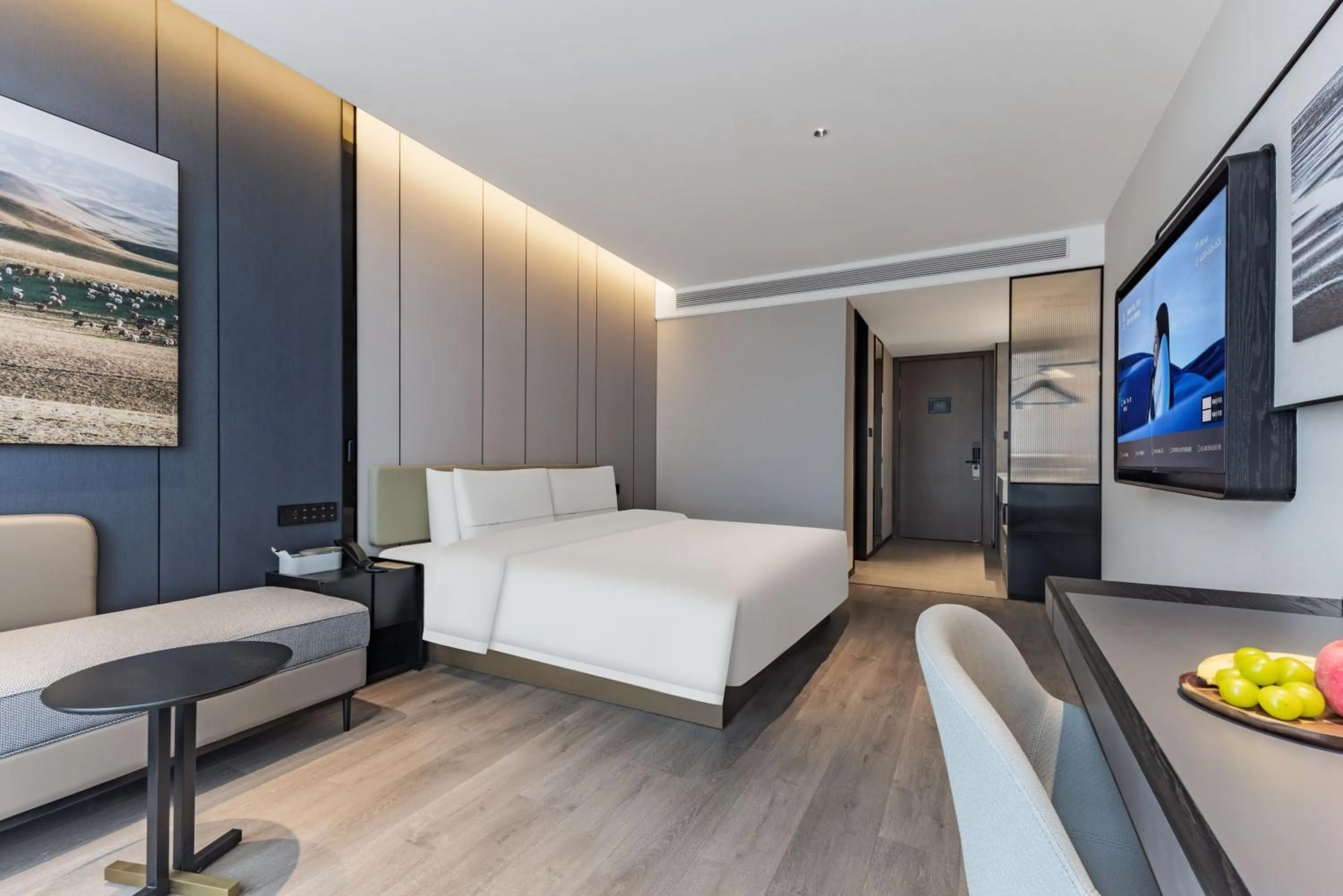 Bed in Atour Hotel Wuhan Yellow Crane Tower Shouyi Plaza