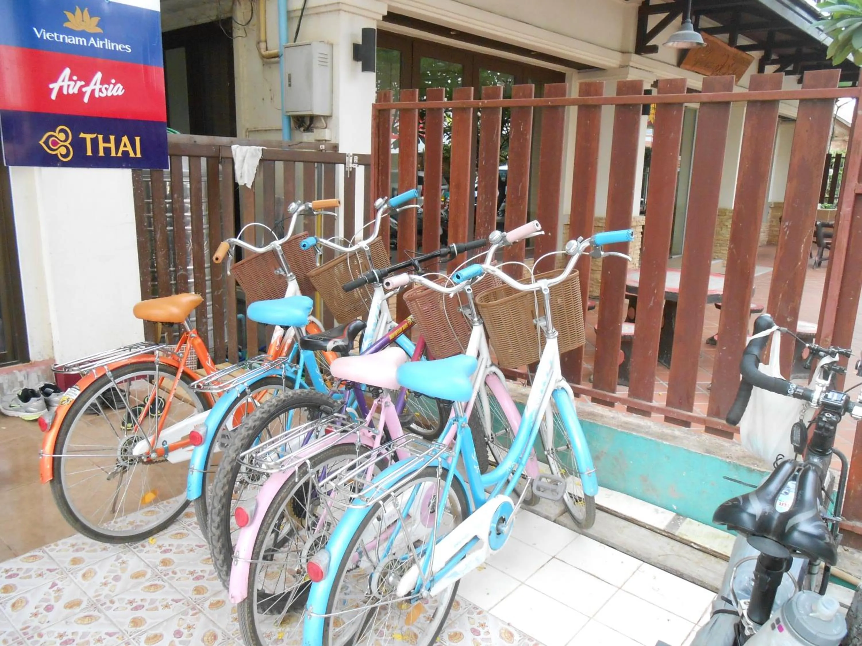 Cycling in Lucky Backpacker Hostel