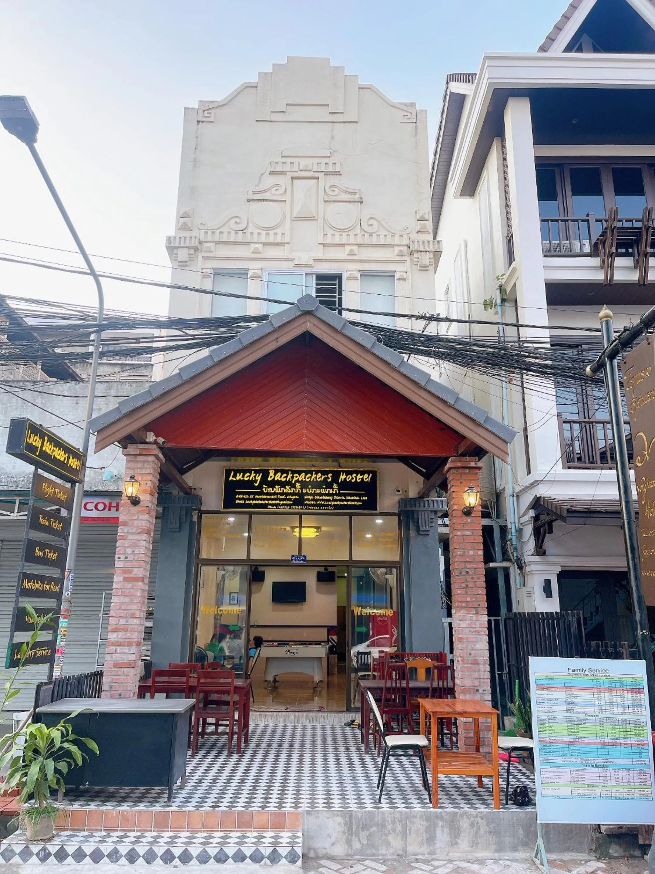 Property building in Lucky Backpacker Hostel