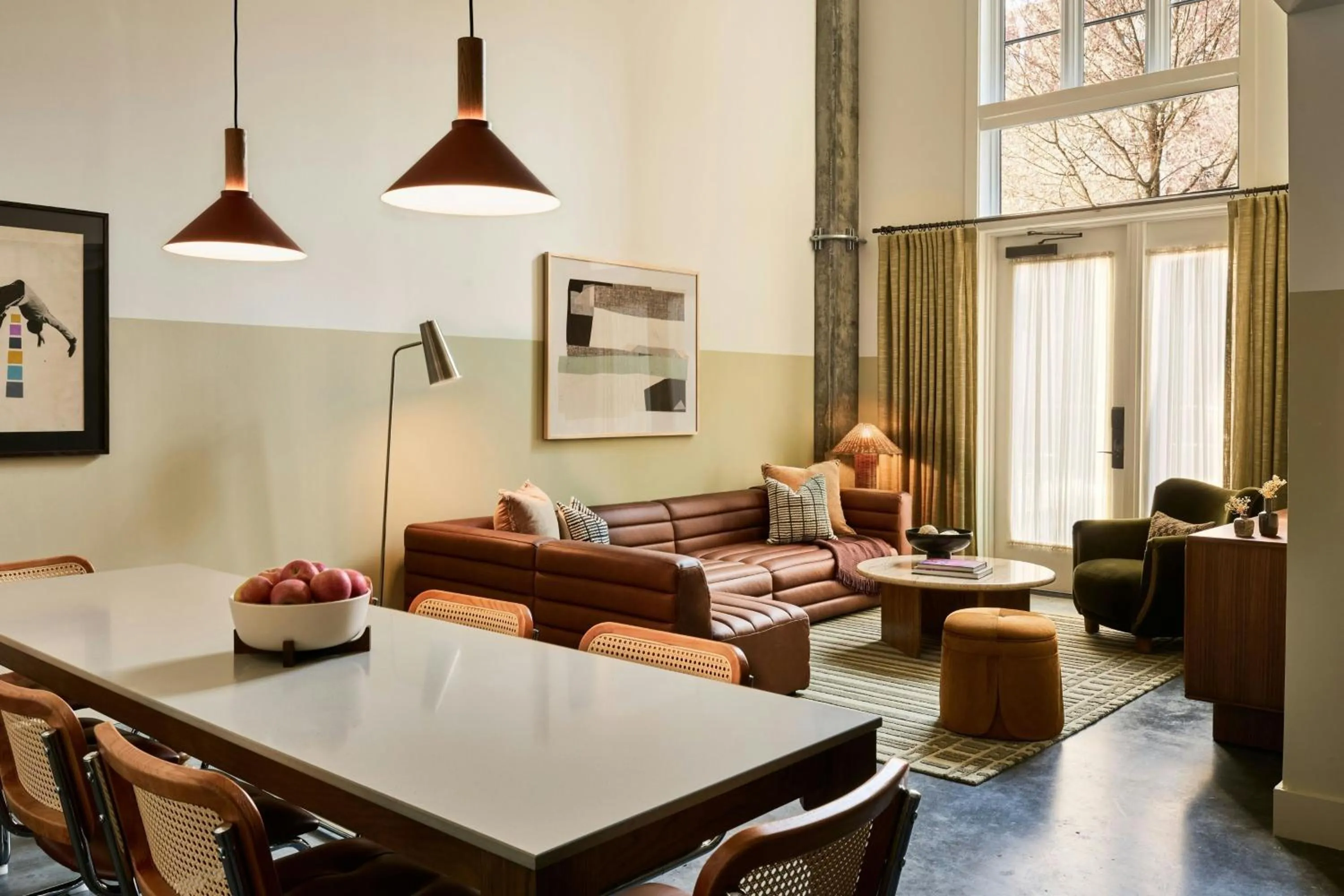 Living room in The Ann Savannah, Apartments by Marriott Bonvoy