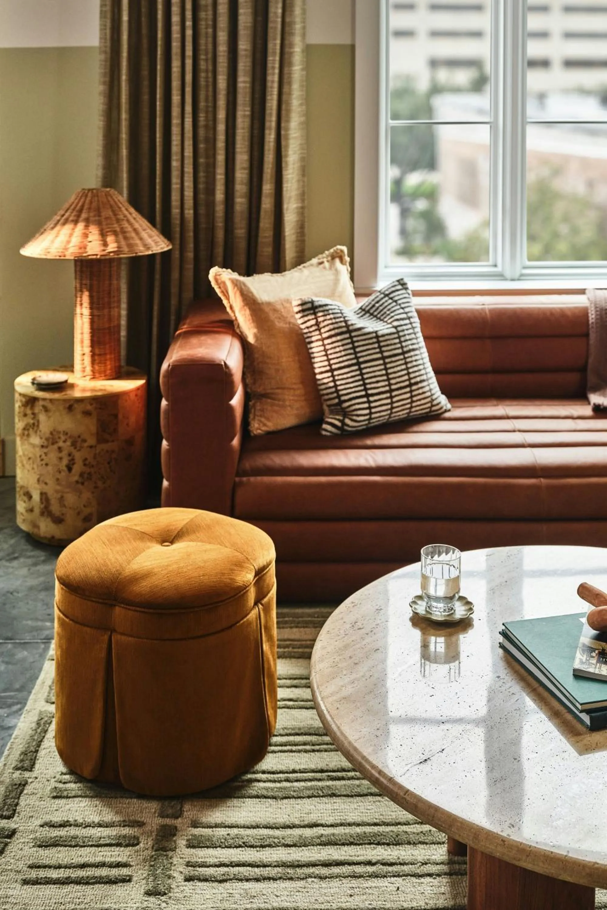 Living room in The Ann Savannah, Apartments by Marriott Bonvoy