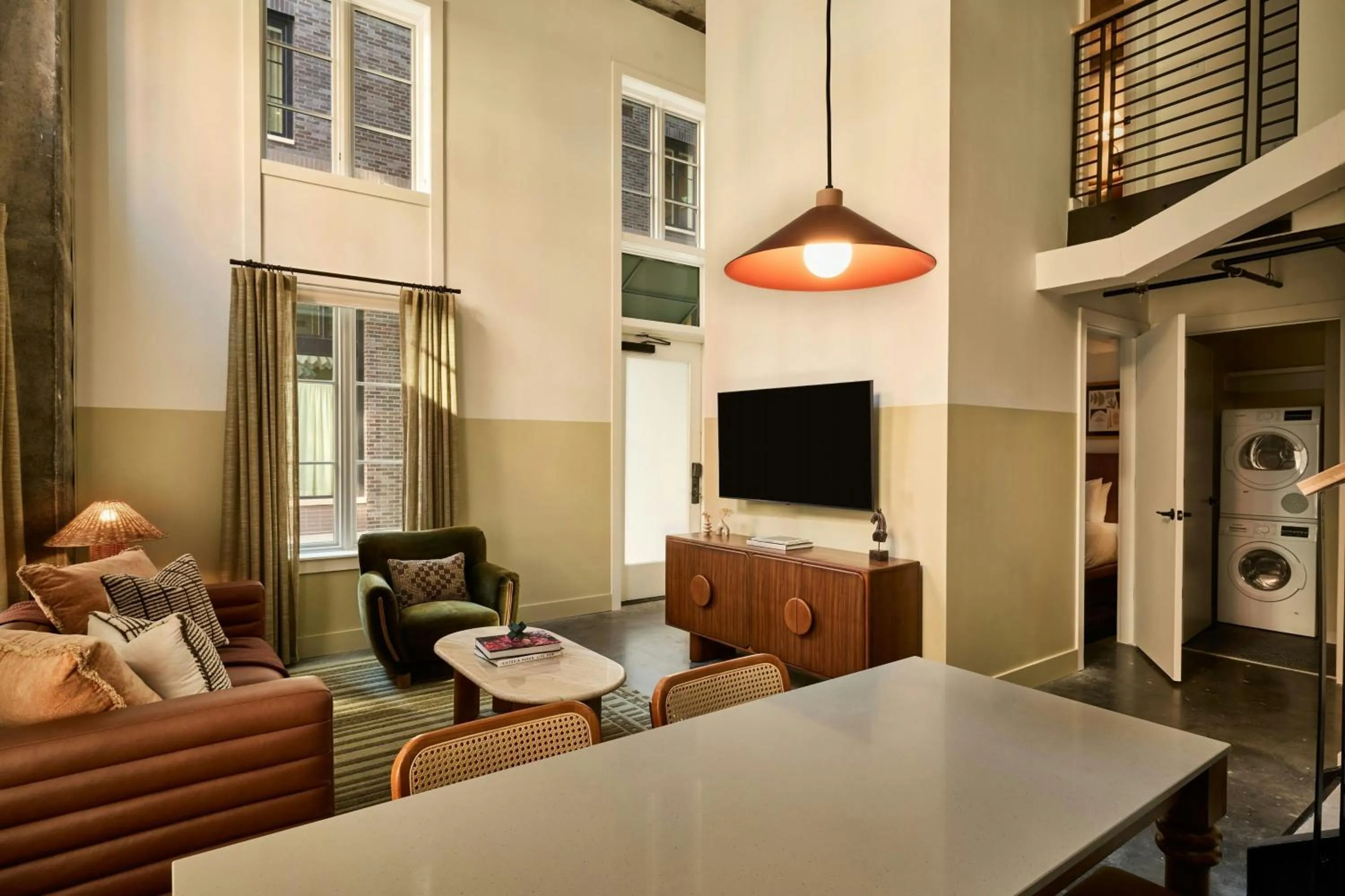 Living room in The Ann Savannah, Apartments by Marriott Bonvoy