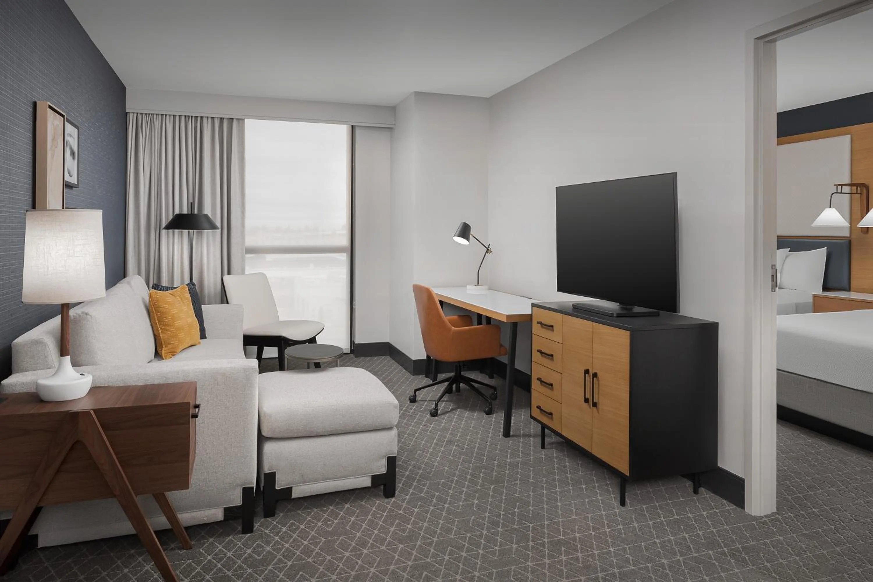 Living room, Bed in Residence Inn by Marriott Seattle Northgate Station