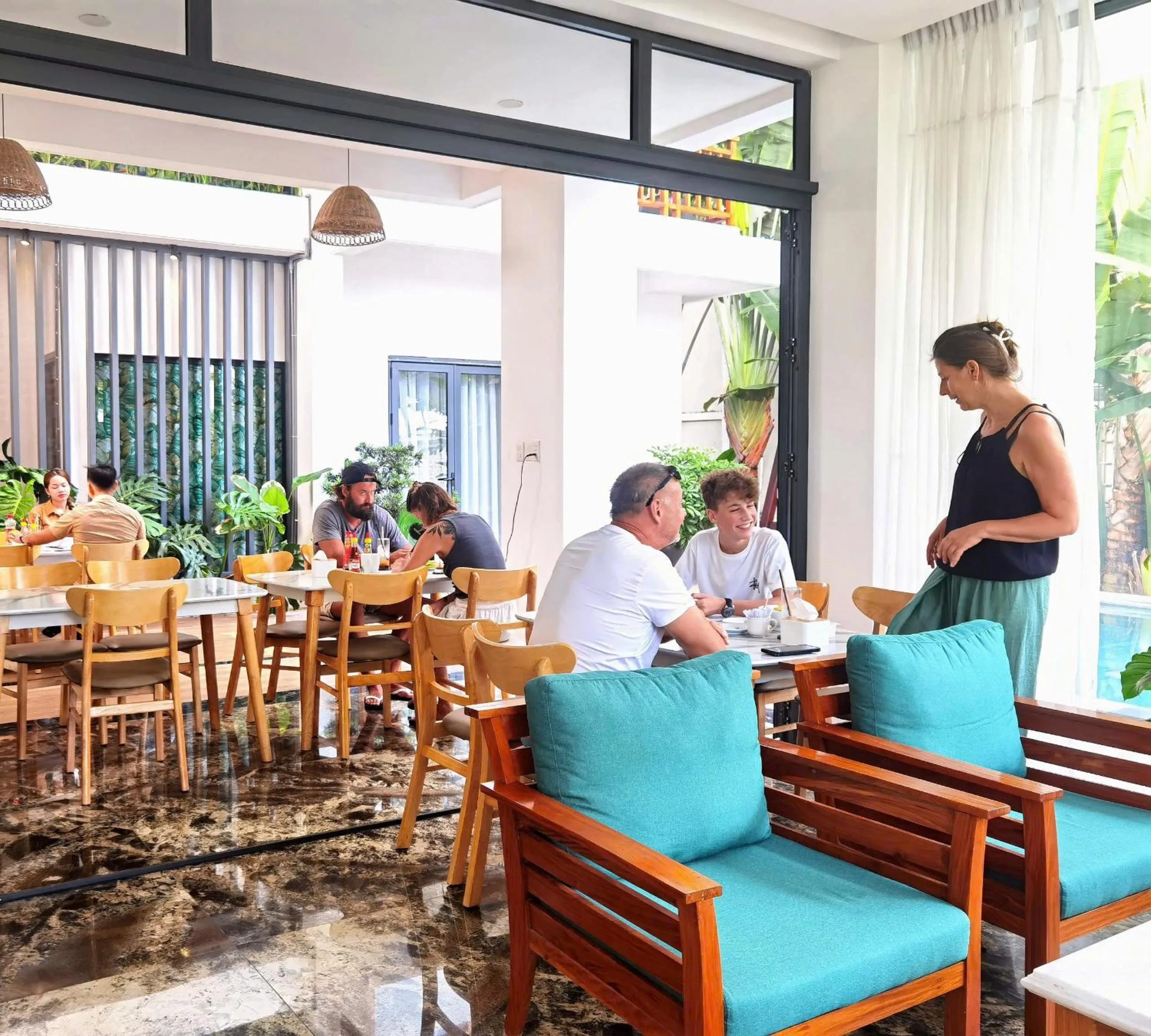 Seating area in Palm Riverside Boutique