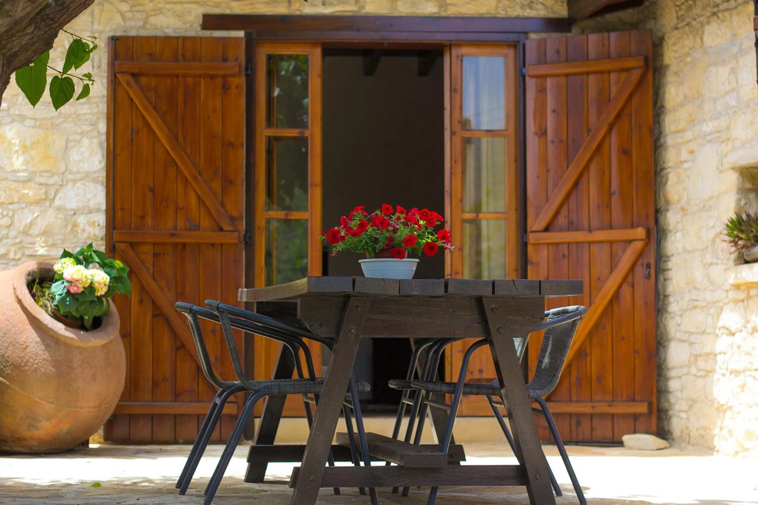 Facade/entrance in Omodos Village Houses