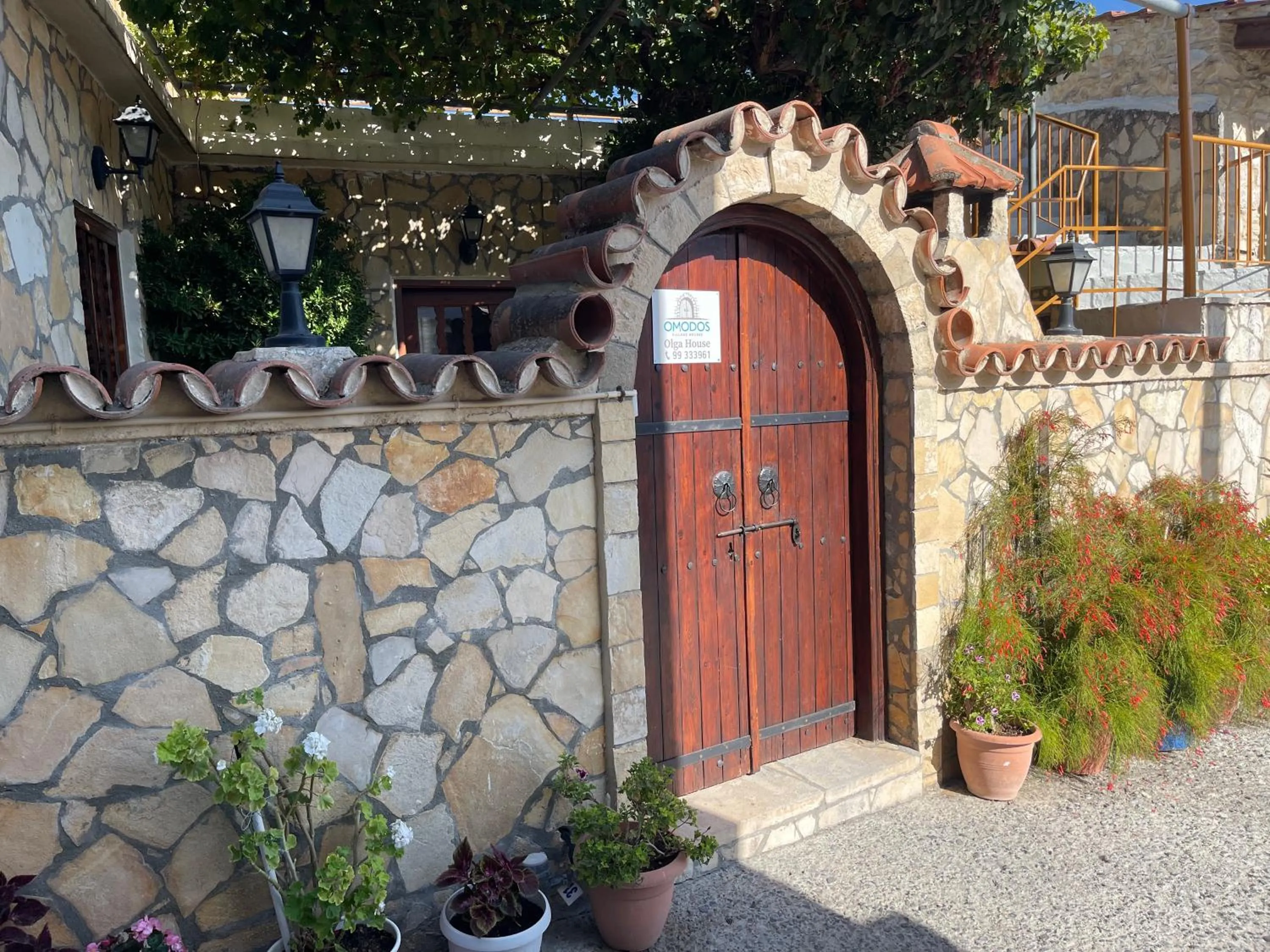 Facade/entrance in Omodos Village Houses