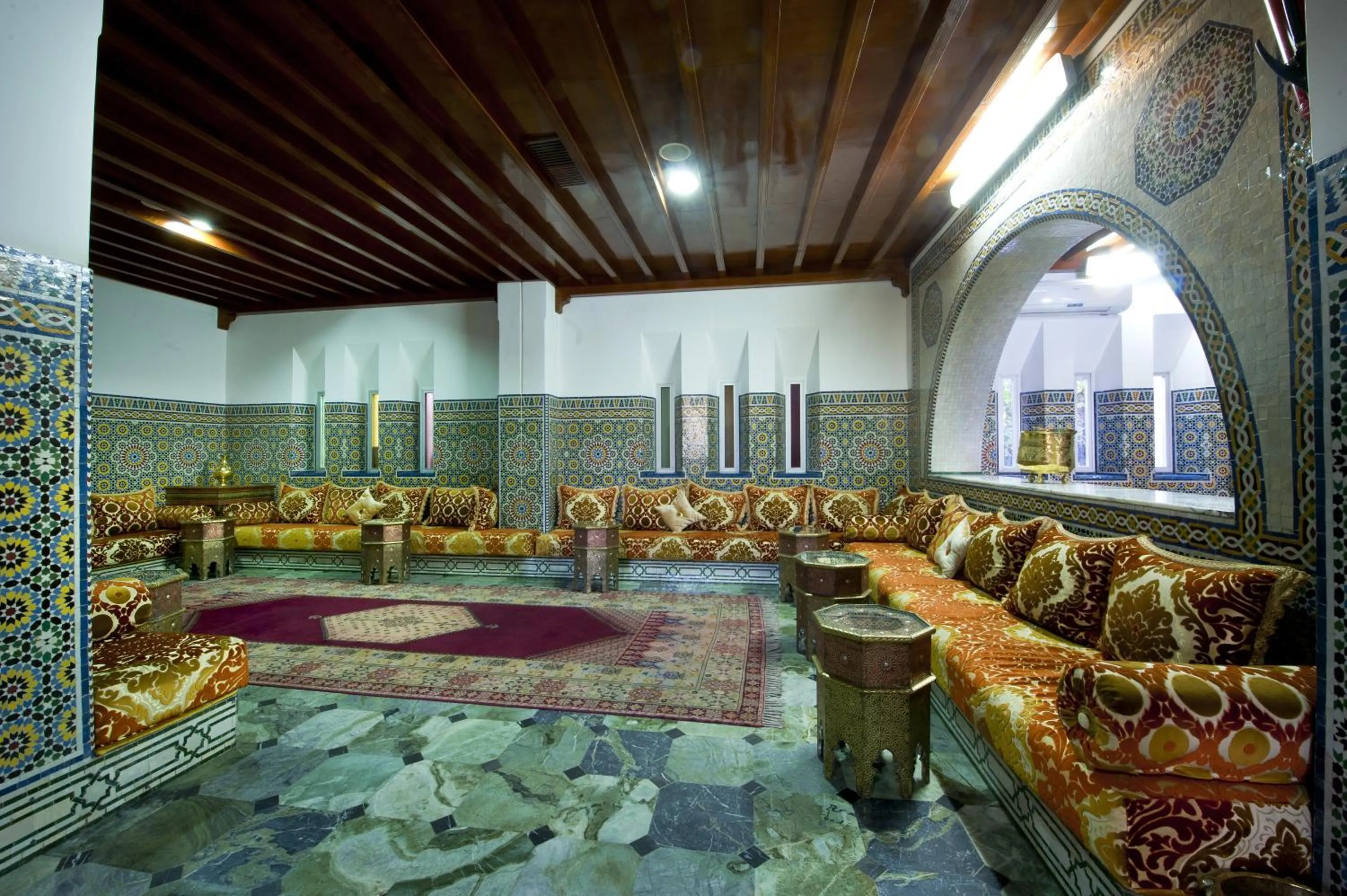 Communal lounge/ TV room in Hotel Le Grand Imilchil