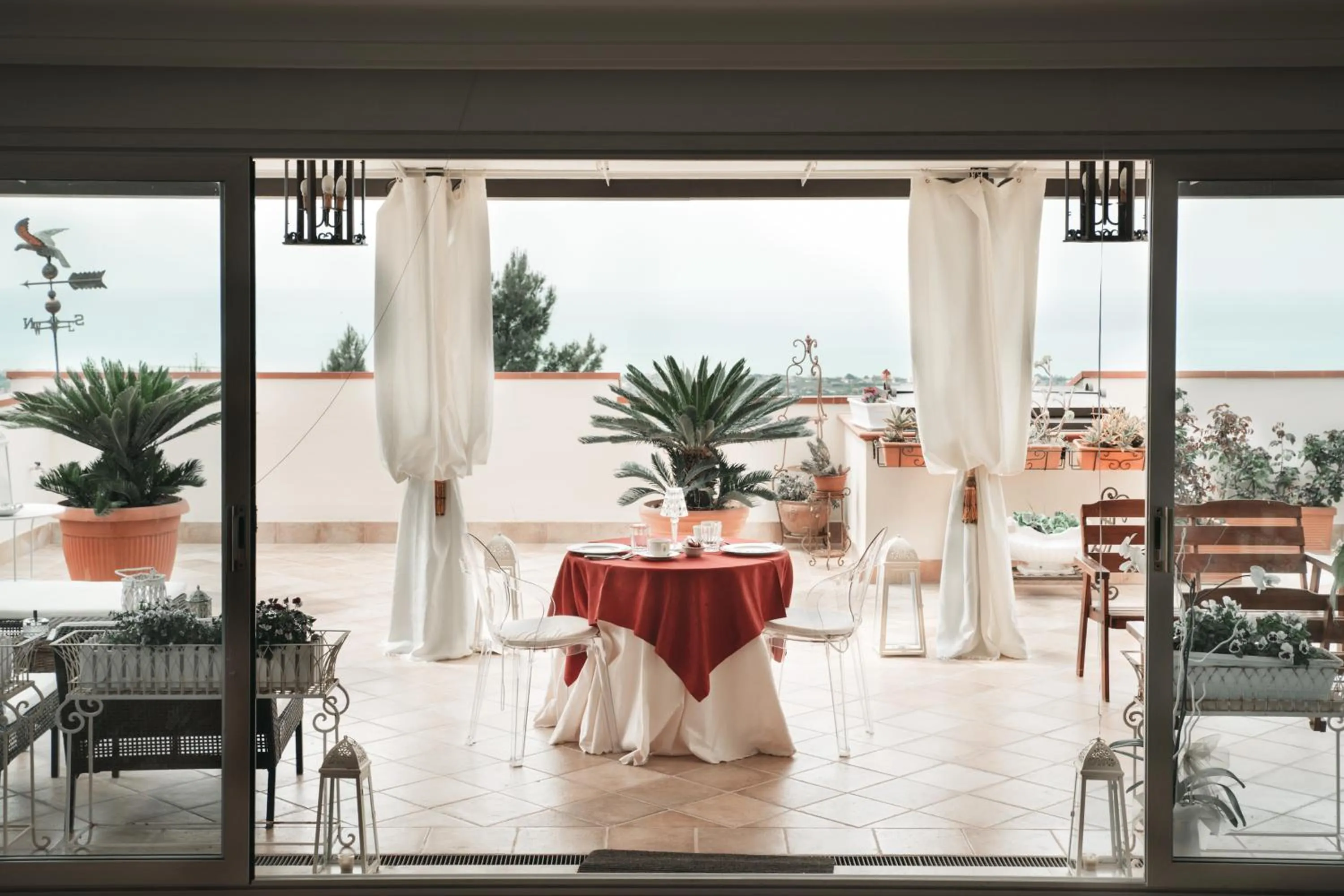 Balcony/Terrace in B&B Triskéles