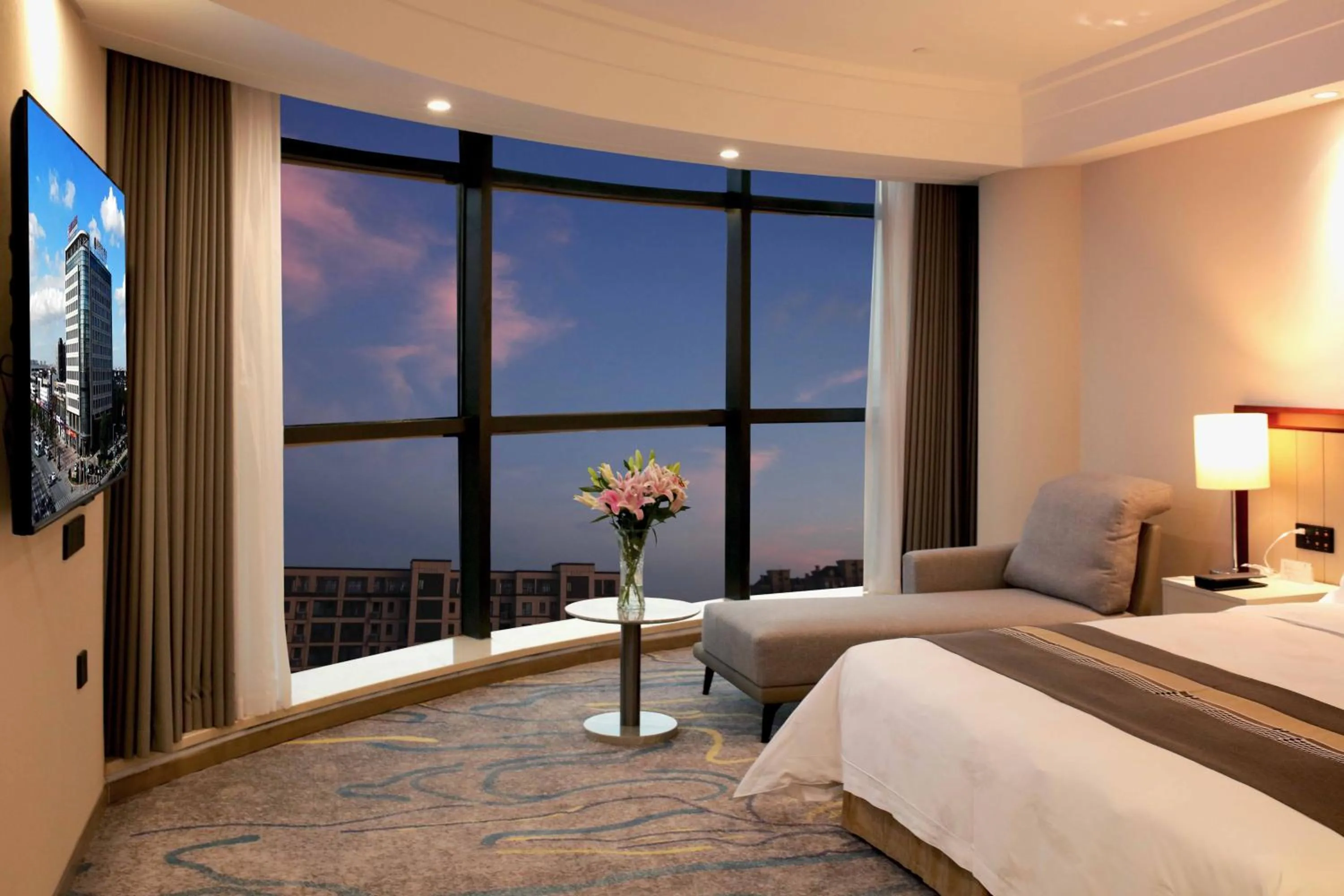 Bed in Meilun Hotel Shanghai Hongqiao Hub