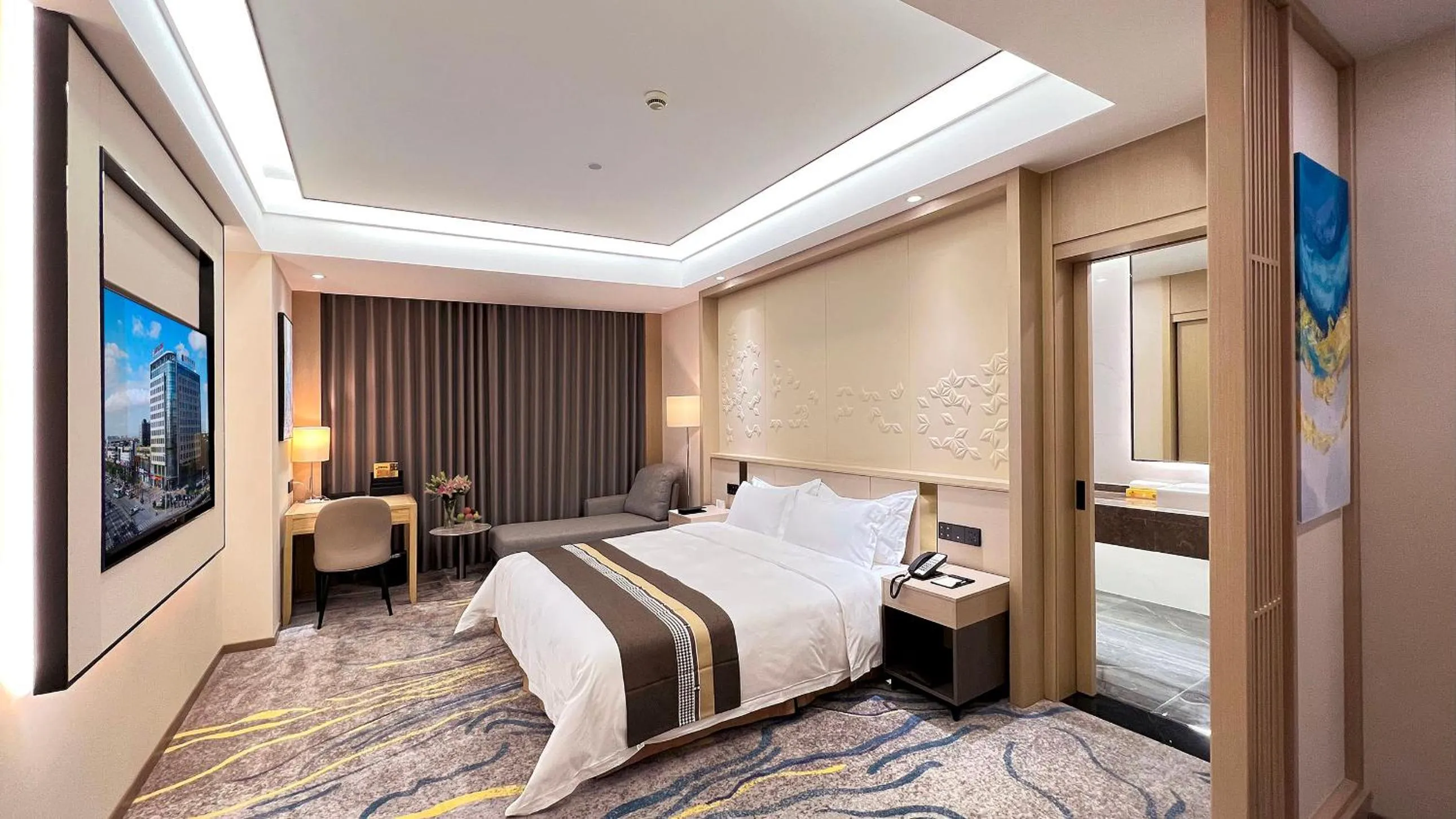 Seating area in Meilun Hotel Shanghai Hongqiao Hub