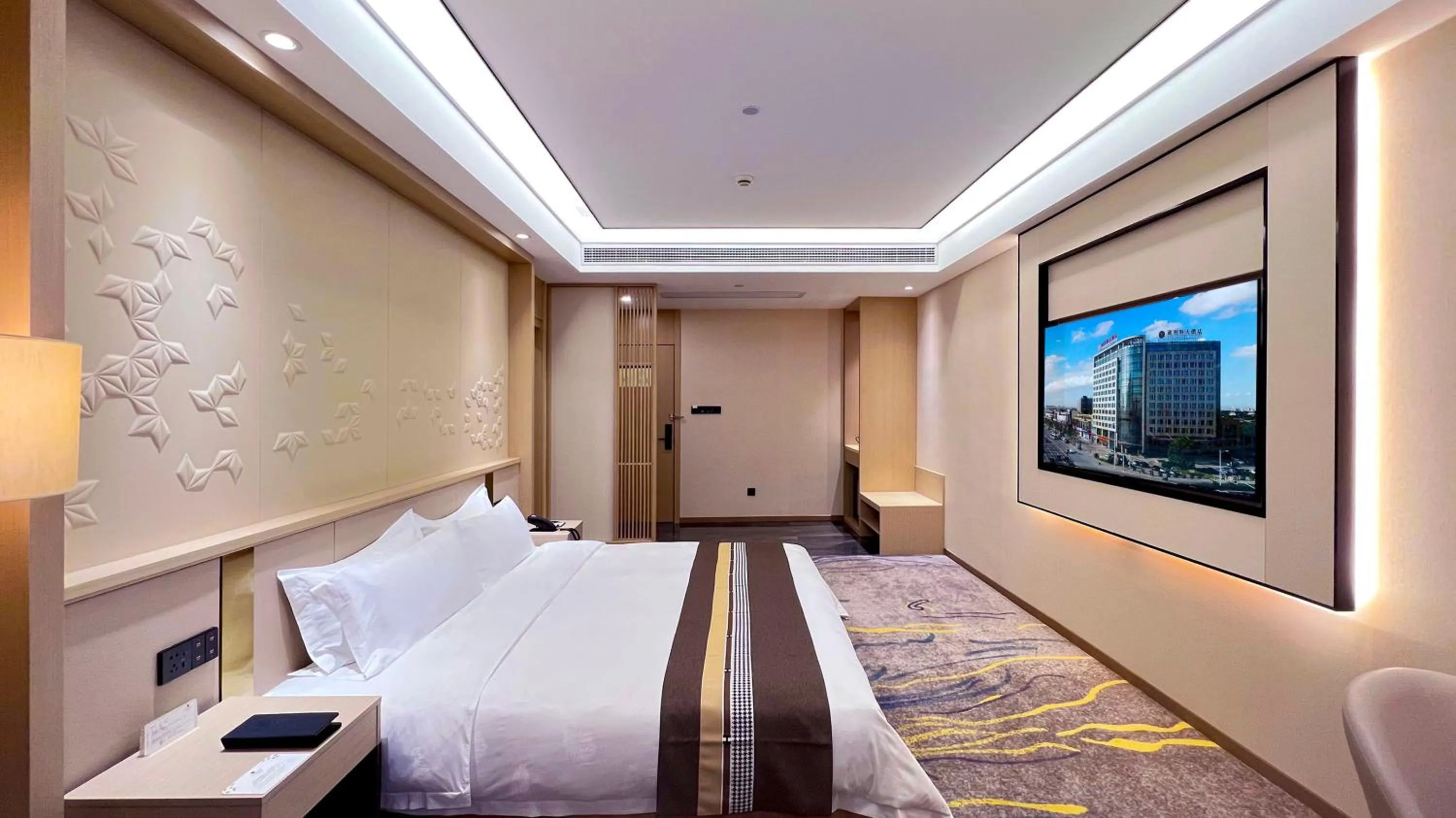 Bed in Meilun Hotel Shanghai Hongqiao Hub