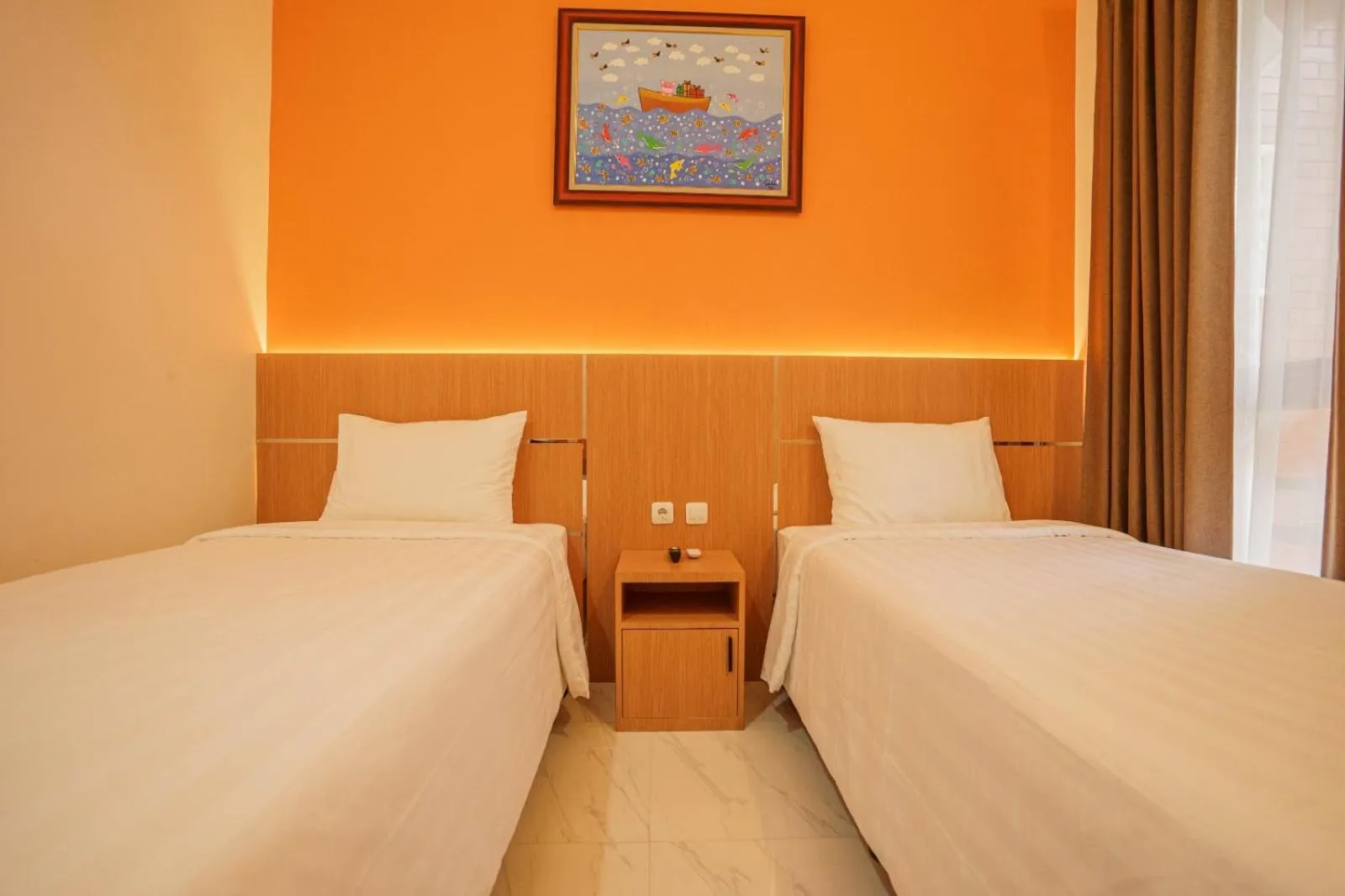 Bed in The Cabin Hotel Lovina Bali