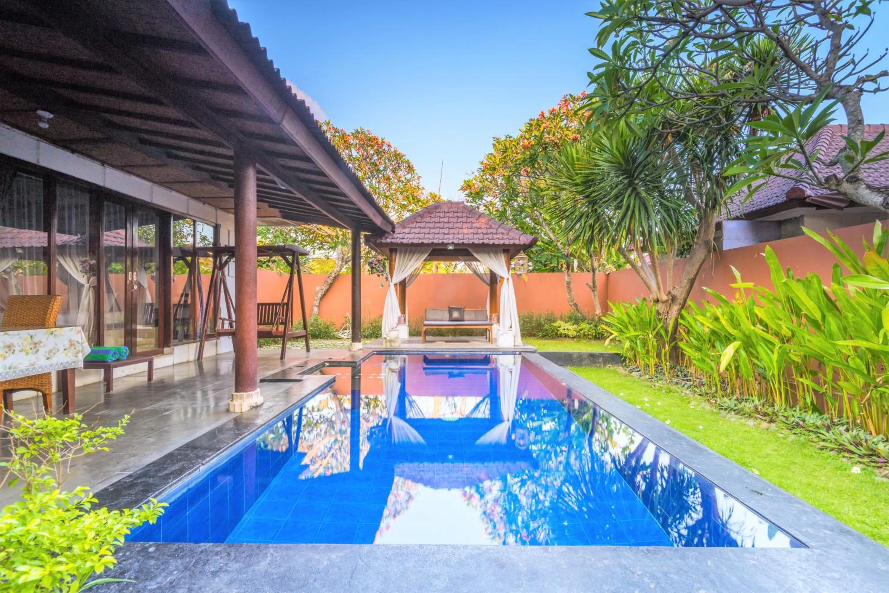 Pool view in Private Pool Villas Kuta Bali