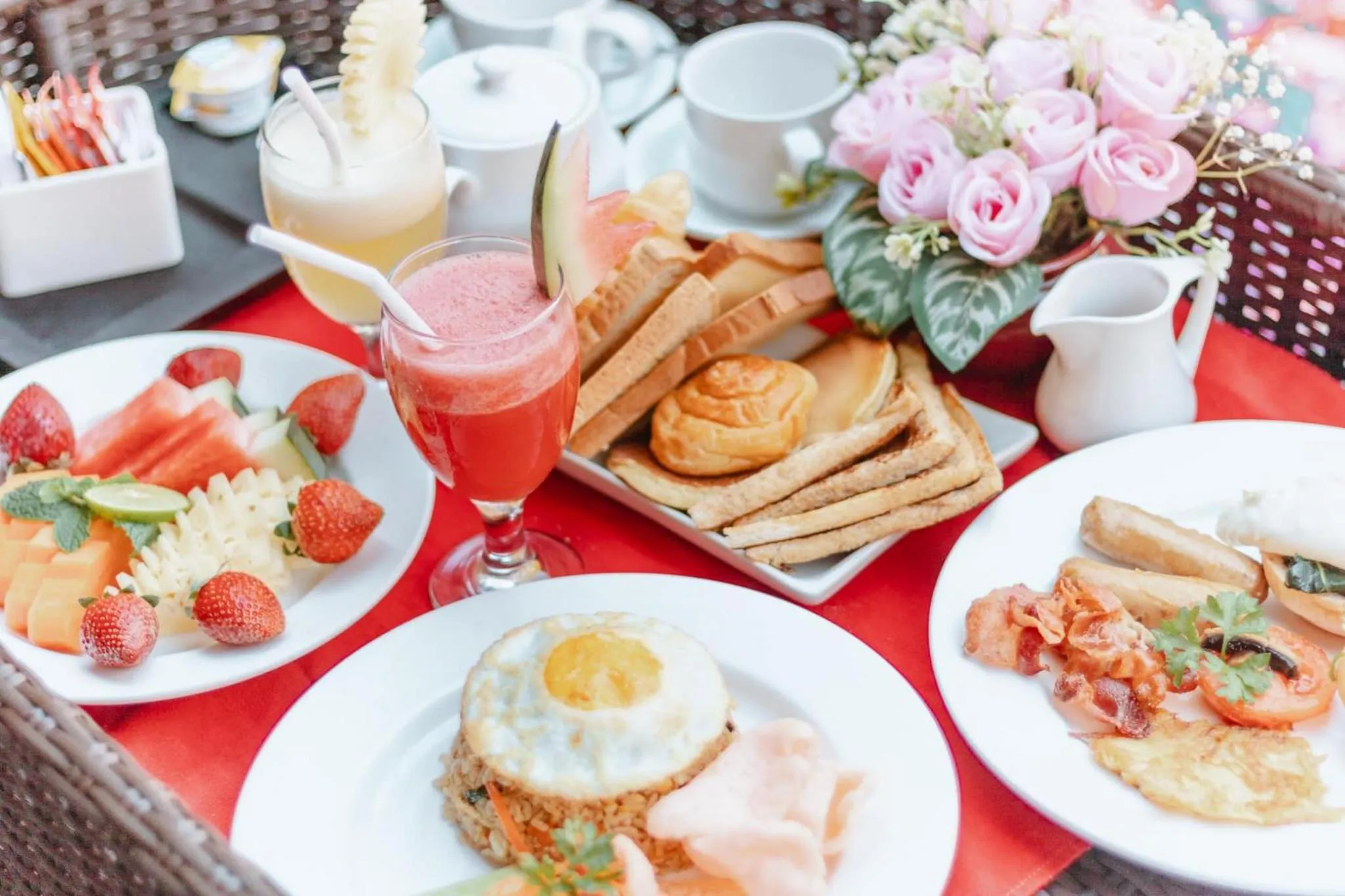 Breakfast in Private Pool Villas Kuta Bali