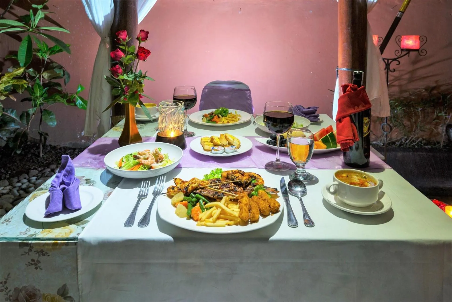 Food in Private Pool Villas Kuta Bali