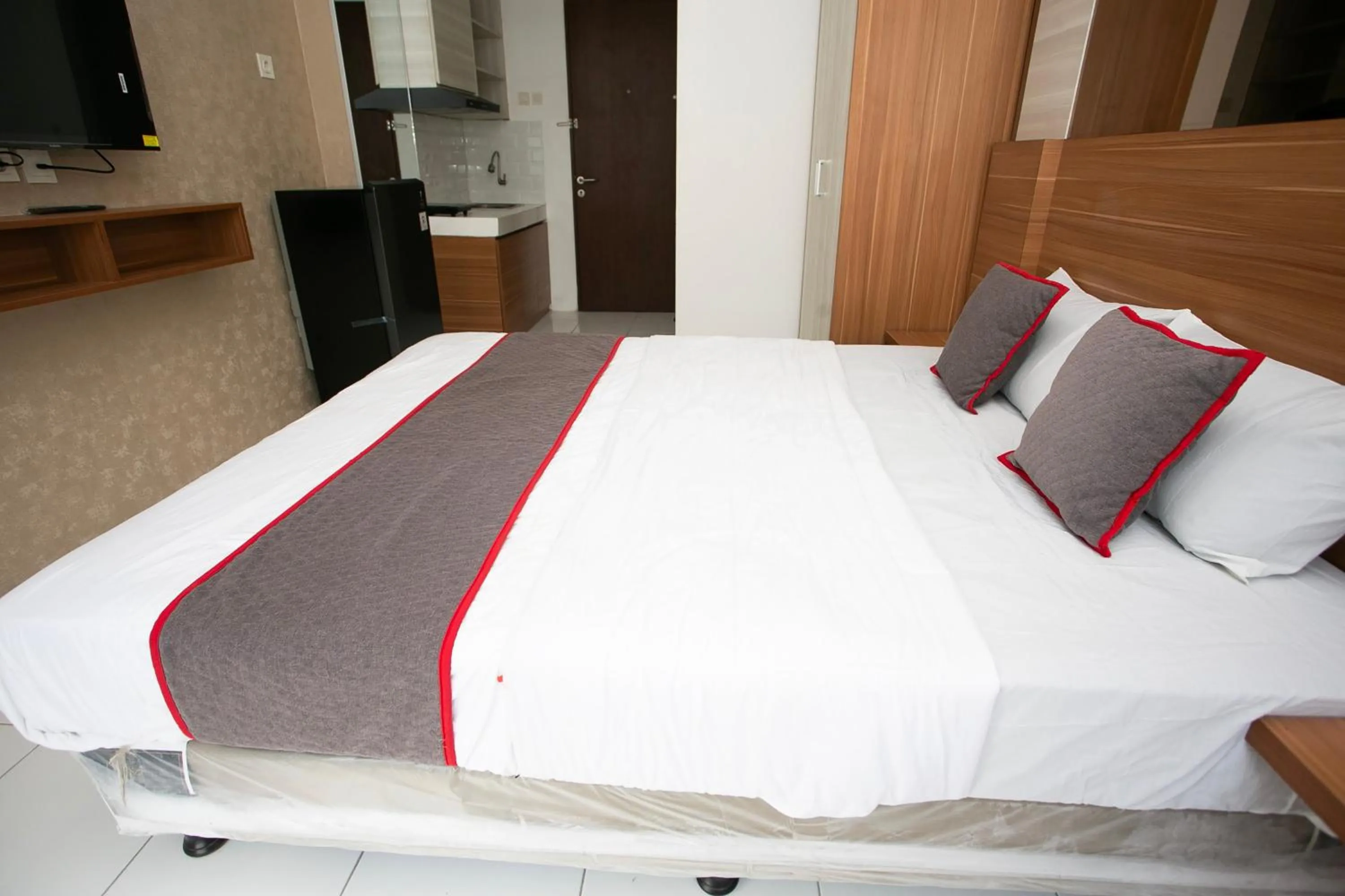 Bedroom, Bed in Collection O metroploitian park Serviced Apartmen