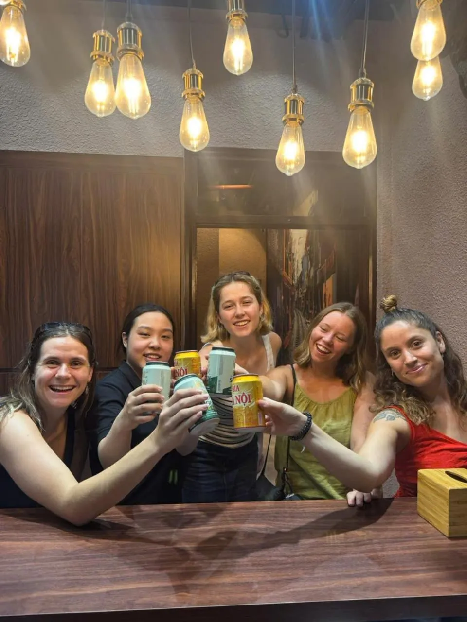 group of guests in Wanderlust Station Hostel