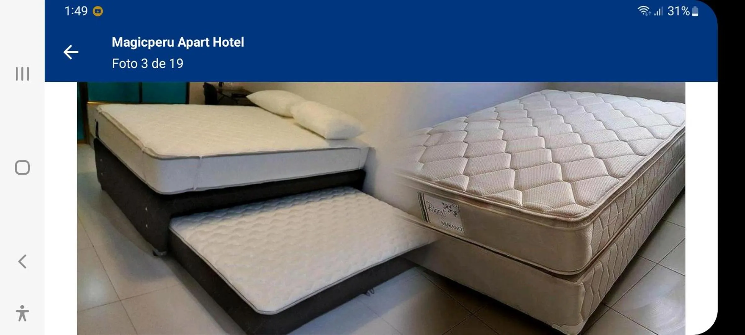 Bed in Magicperu Apart Hotel