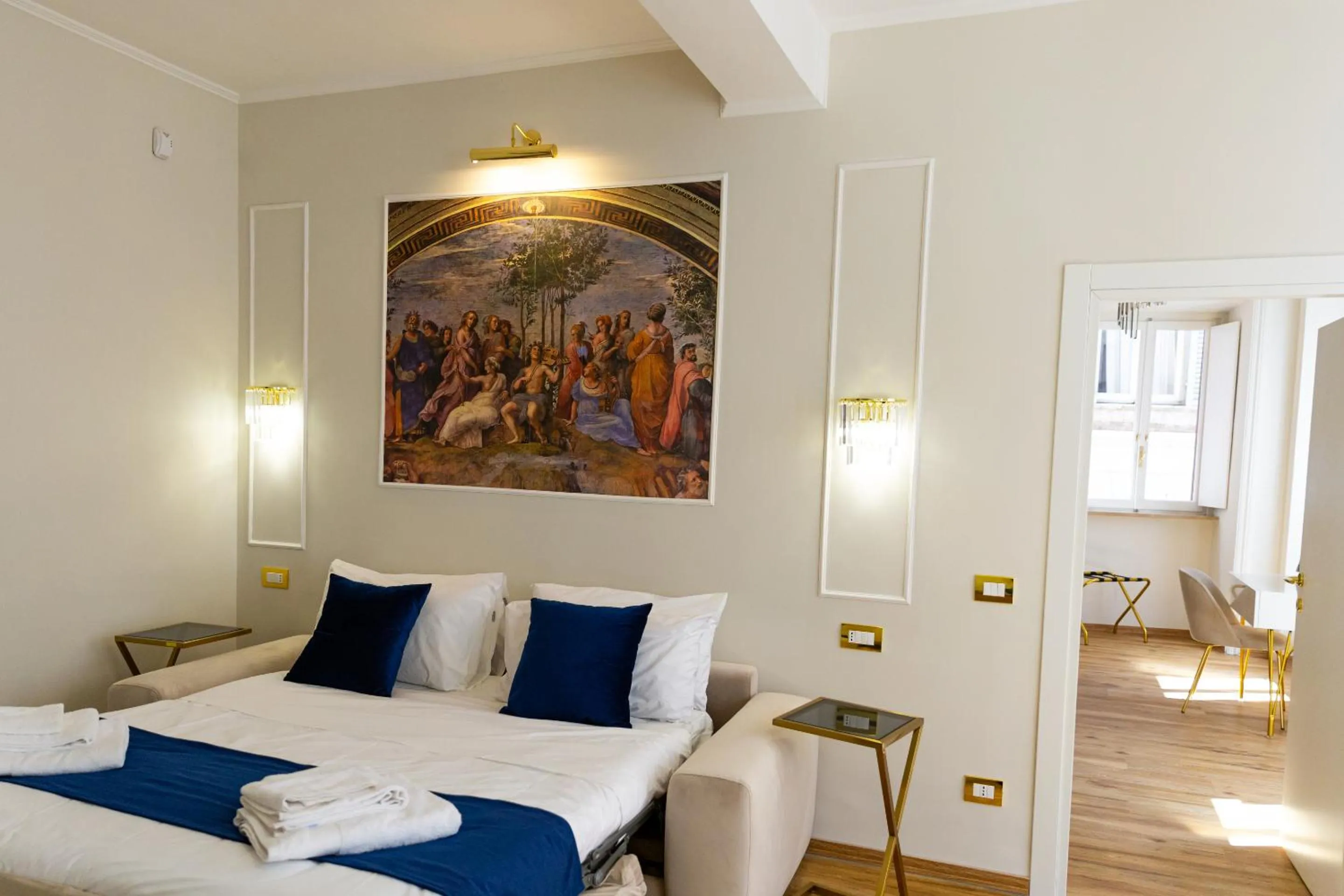 Living room, Bed in Golden Palace Luxury Guest House