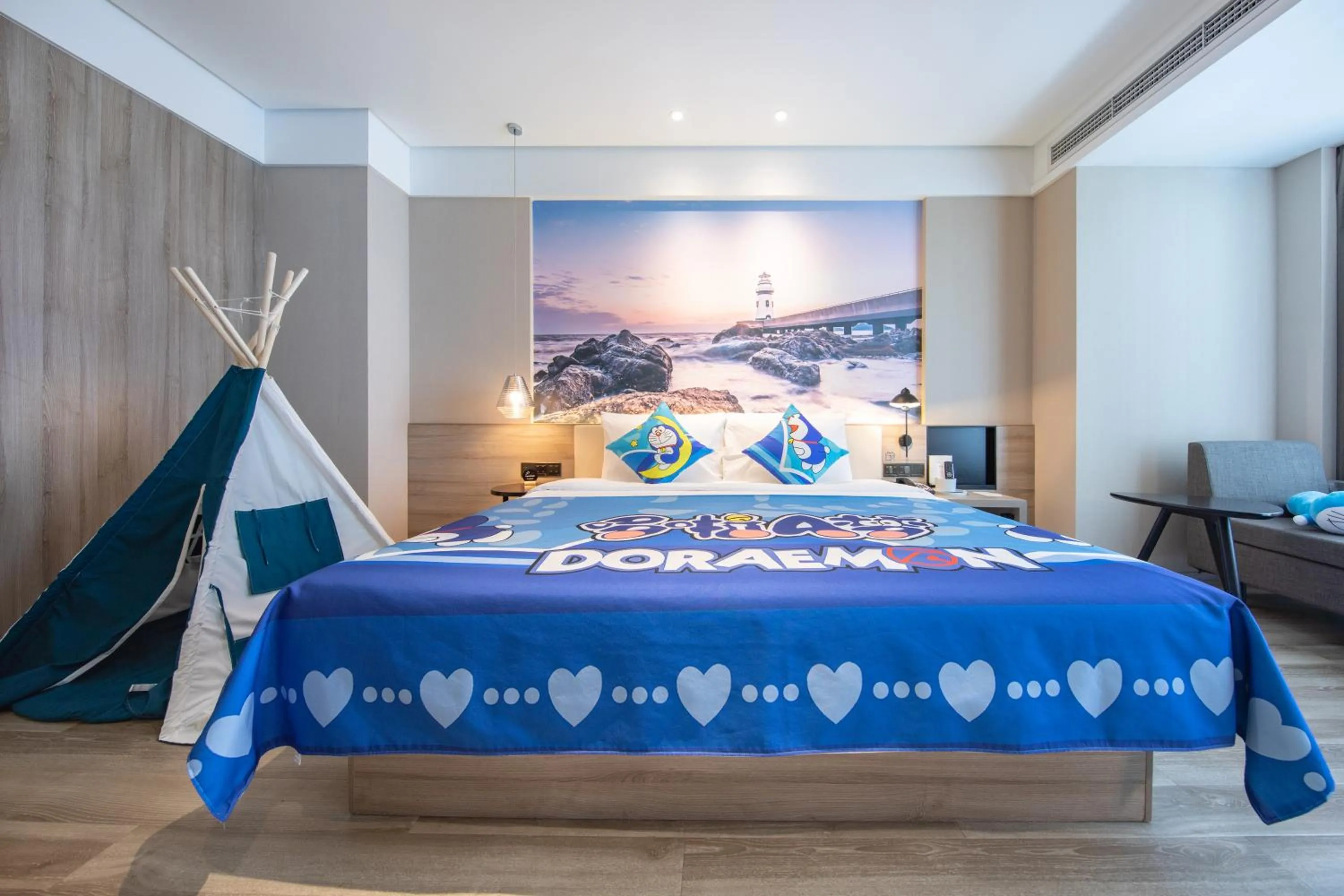 Bed in Atour Hotel Zhuhai Xiangzhou Aoyuan Plaza