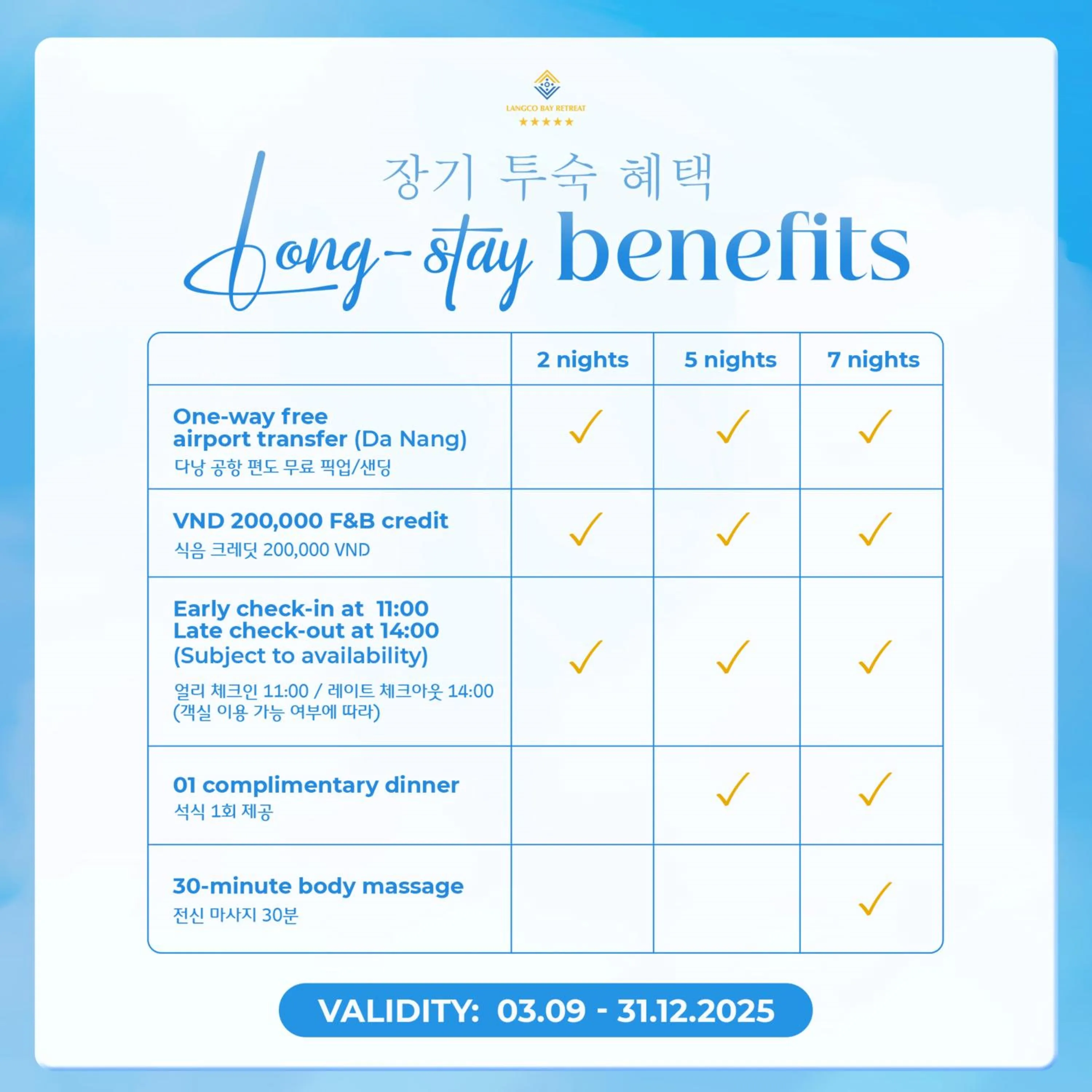 Logo/Certificate/Sign in Langco Bay Retreat