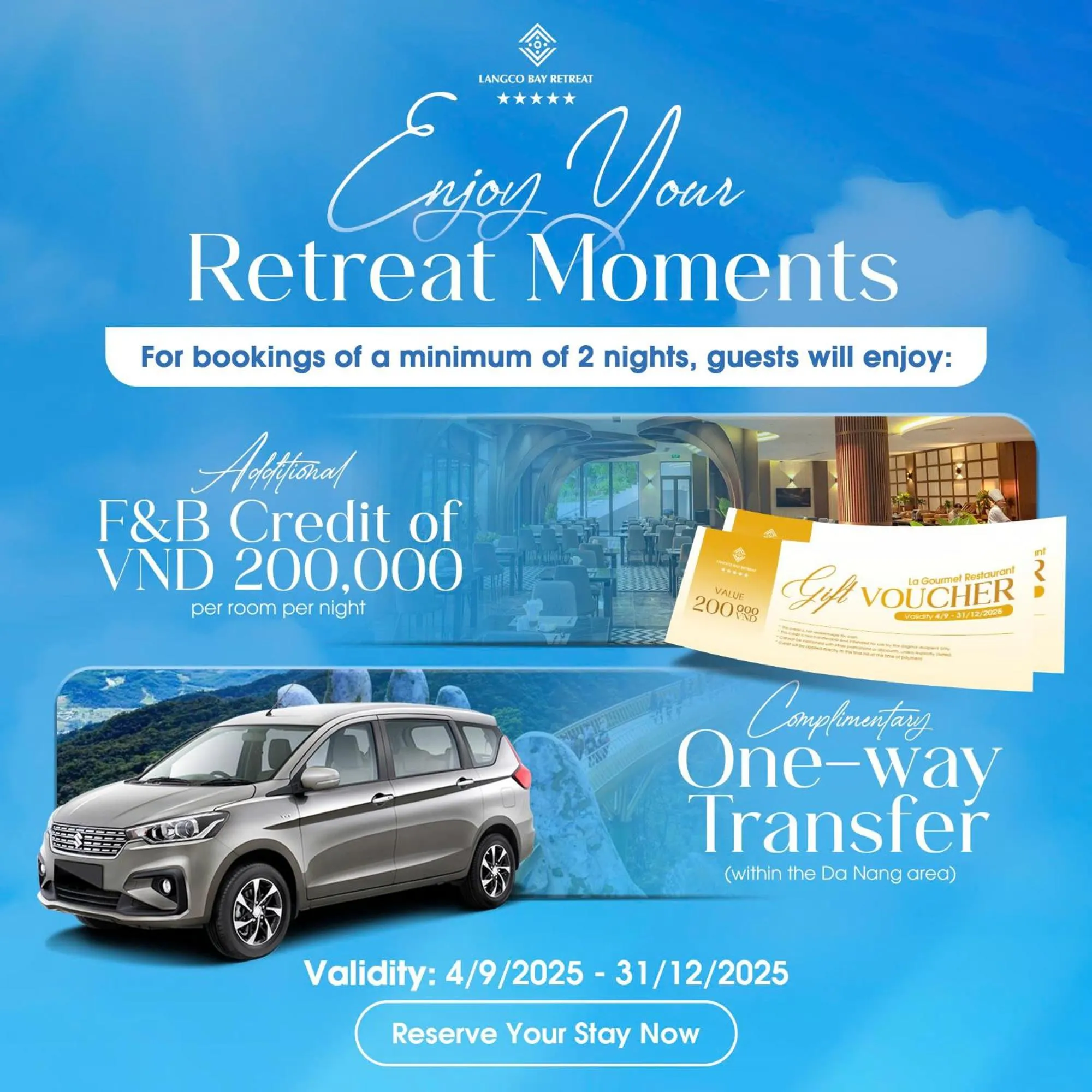 Text overlay in Langco Bay Retreat