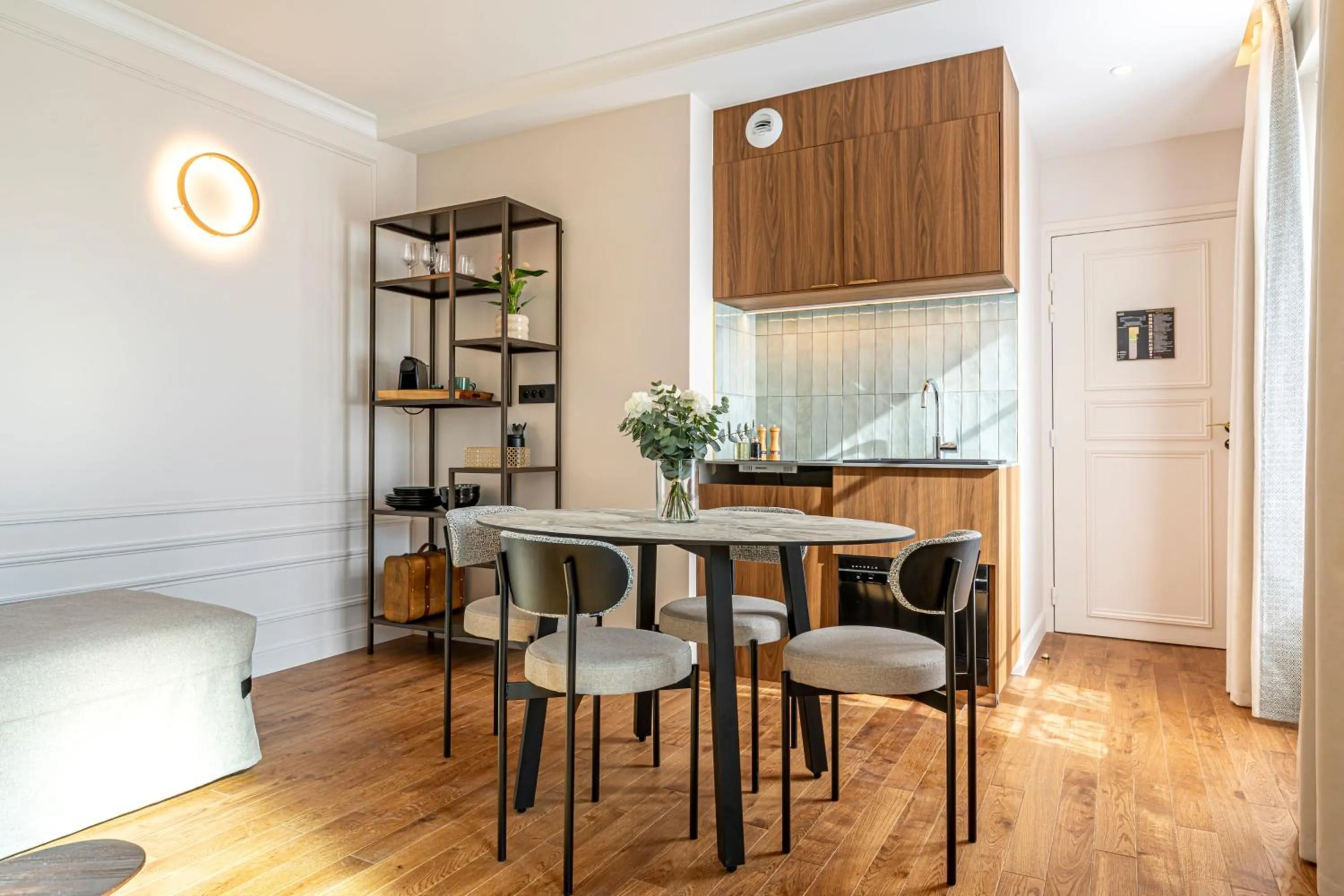 Kitchen or kitchenette in Villa SoPi Appart'Hotel by Patrick Hayat