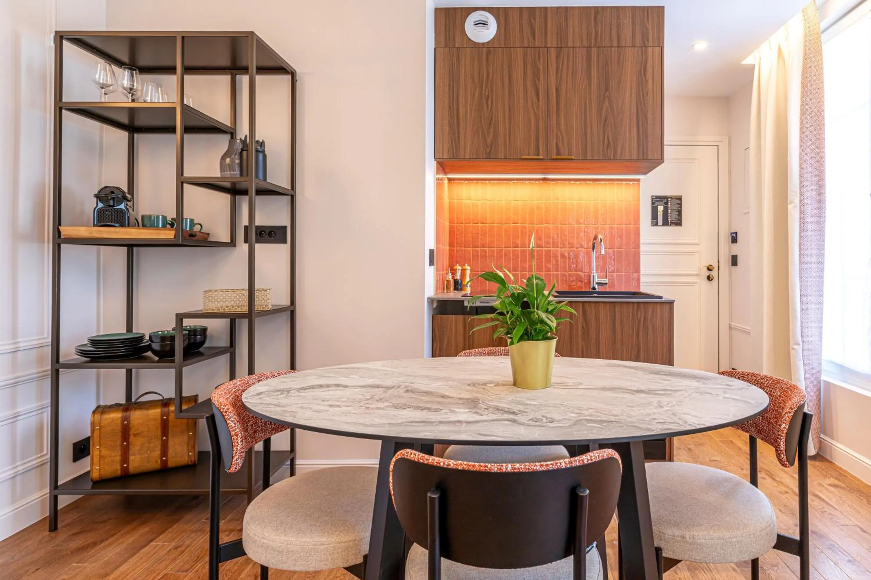 Kitchen or kitchenette in Villa SoPi Appart'Hotel by Patrick Hayat