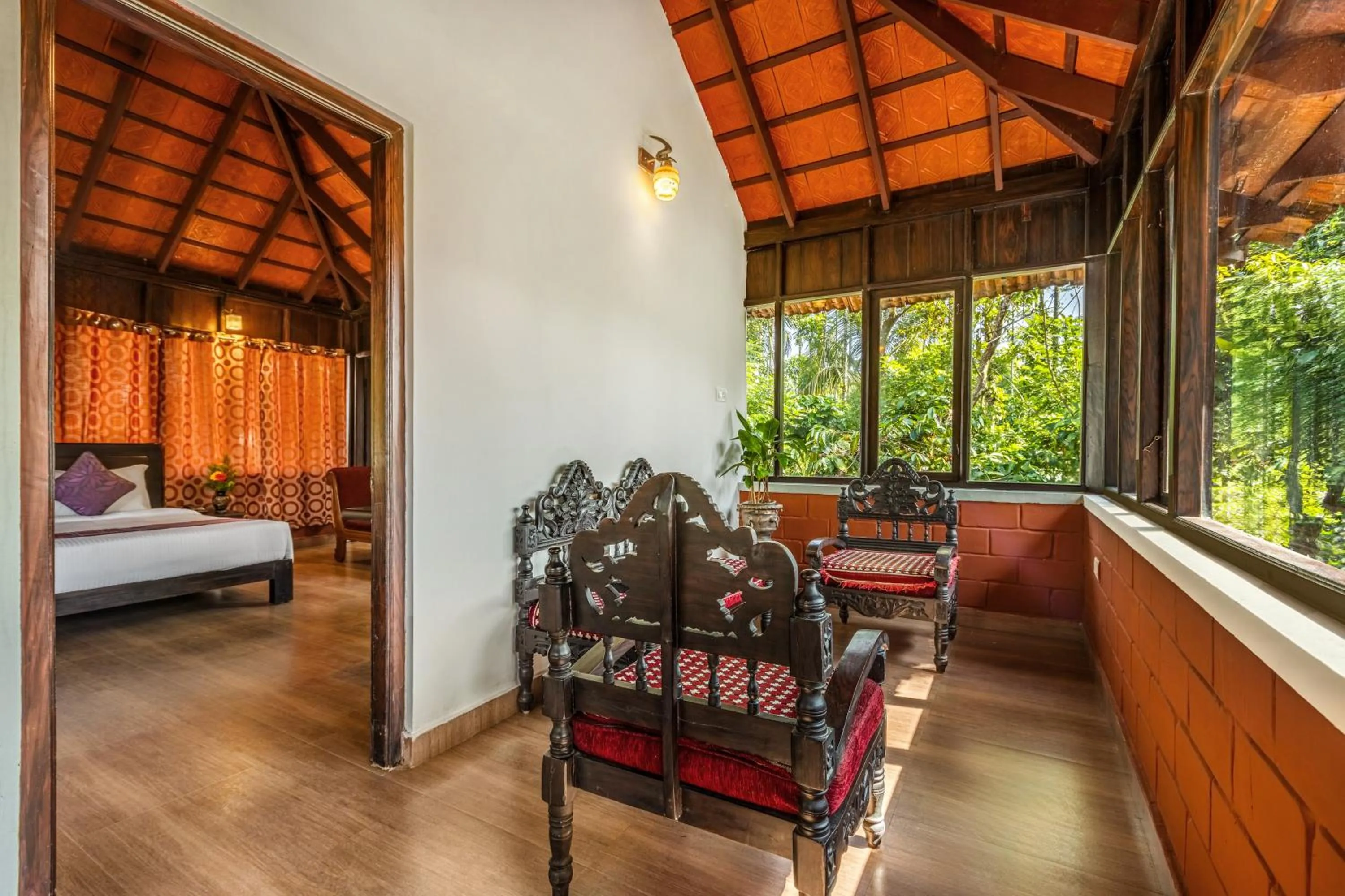 Seating area, Bed in Sterling Brookstone Coorg