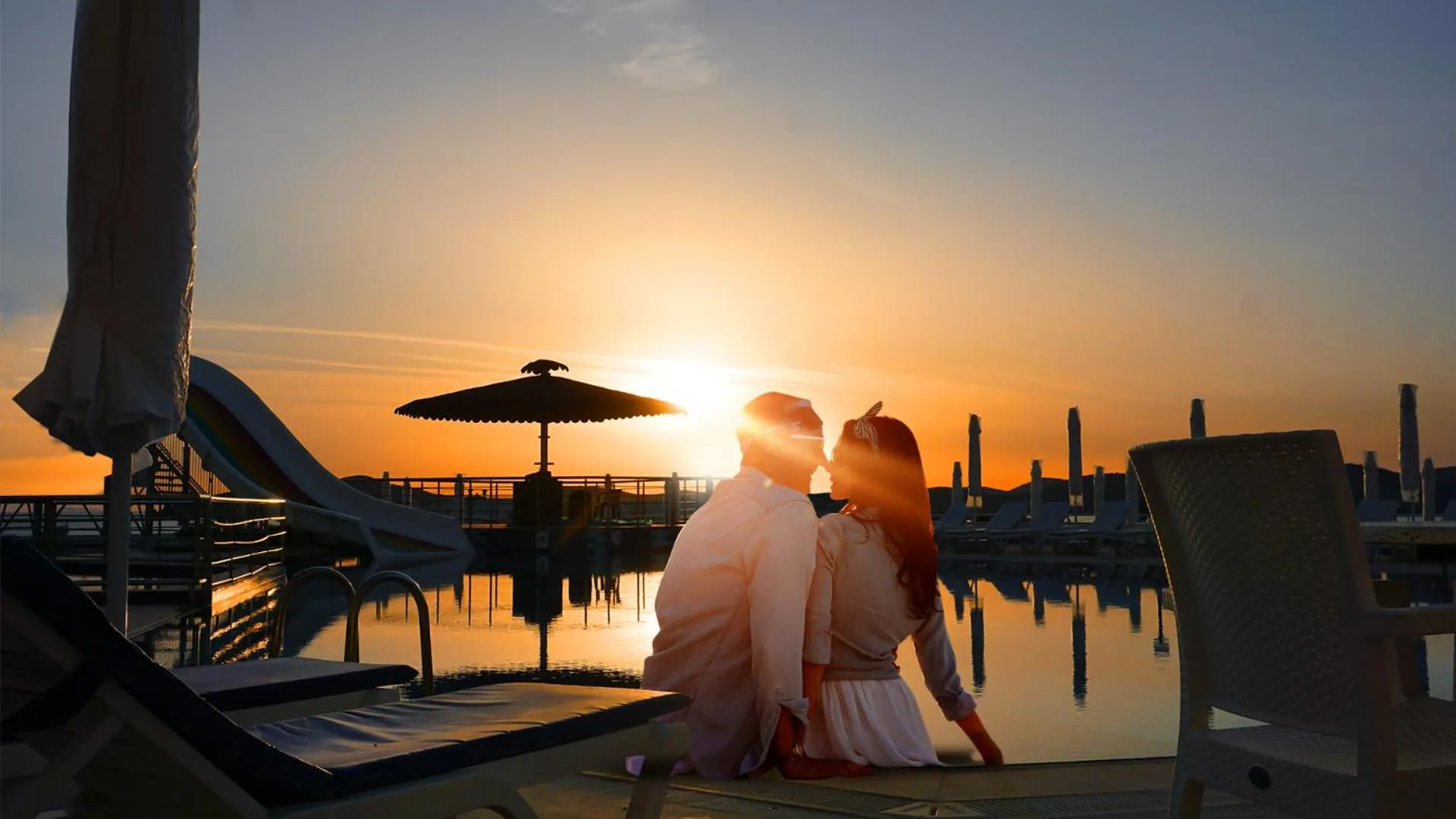 Sunset in Roseira Beach Resort