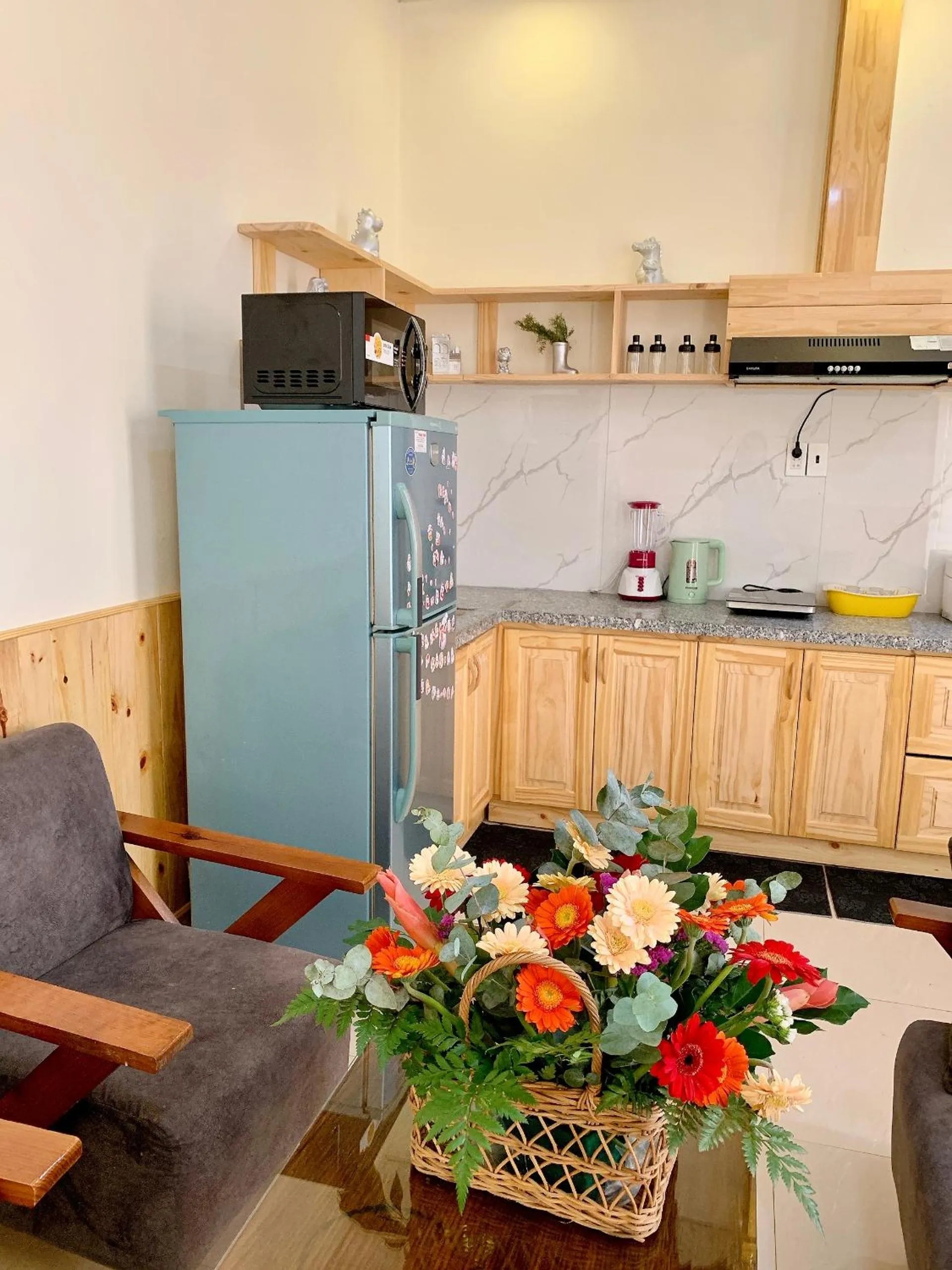 Kitchen or kitchenette in Hoang Nguyen Hotel