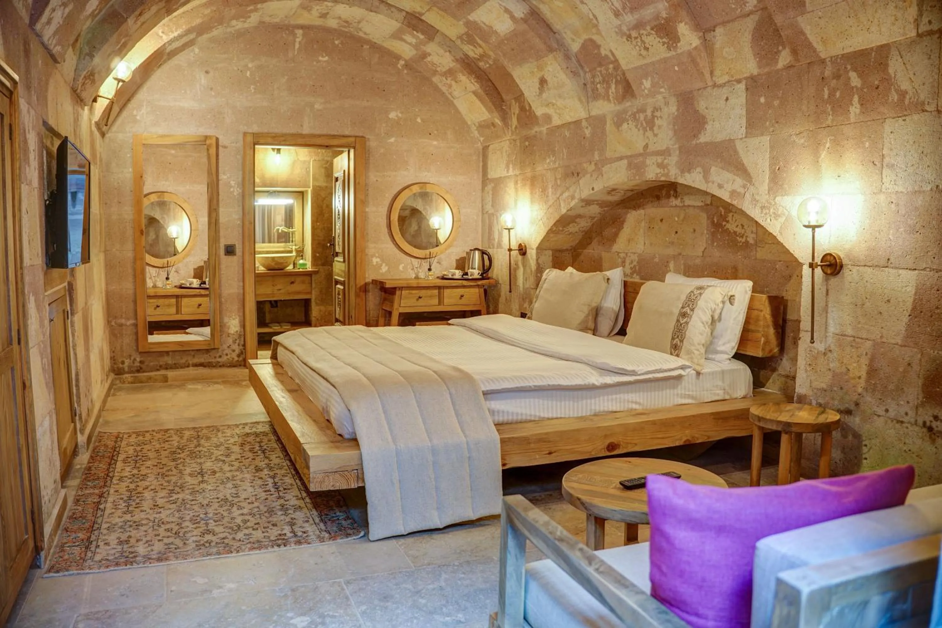 Bed in Cappadocia Alfa Cave Hotel