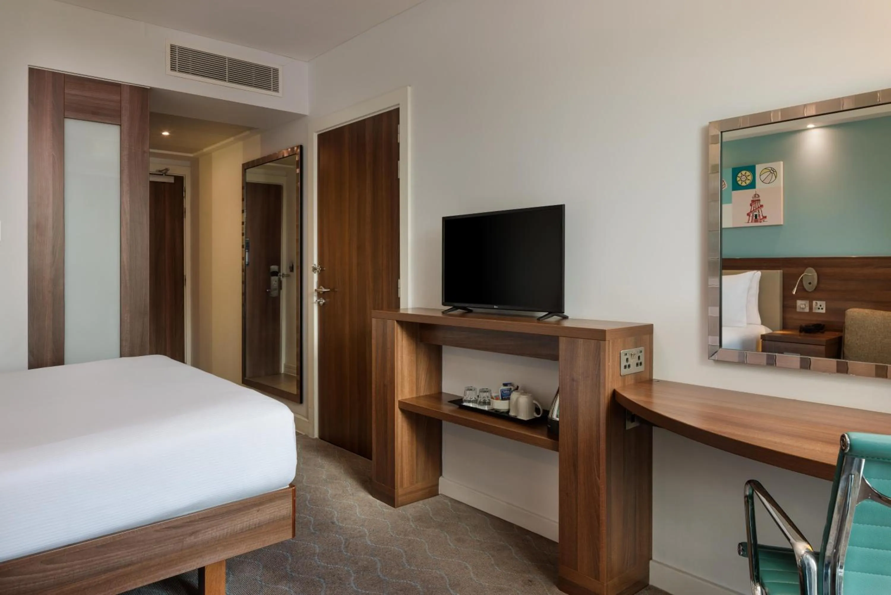 Bedroom, Bed in Hampton by Hilton Bournemouth